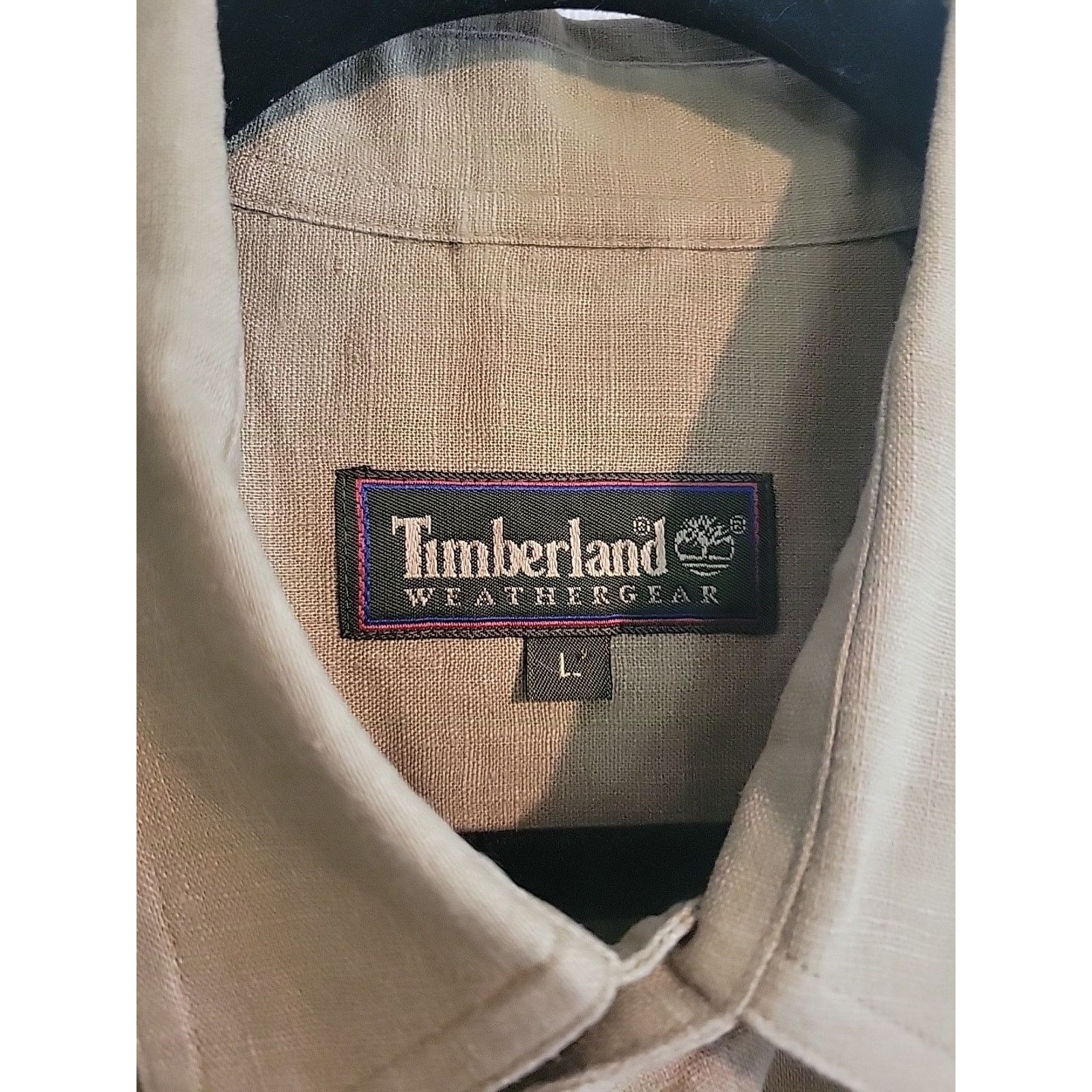 Timberland Timberland Men's LG WeatherGear Linen Cotton Button Up Shirt Size US L / EU 52-54 / 3 - 2 Thumbnail