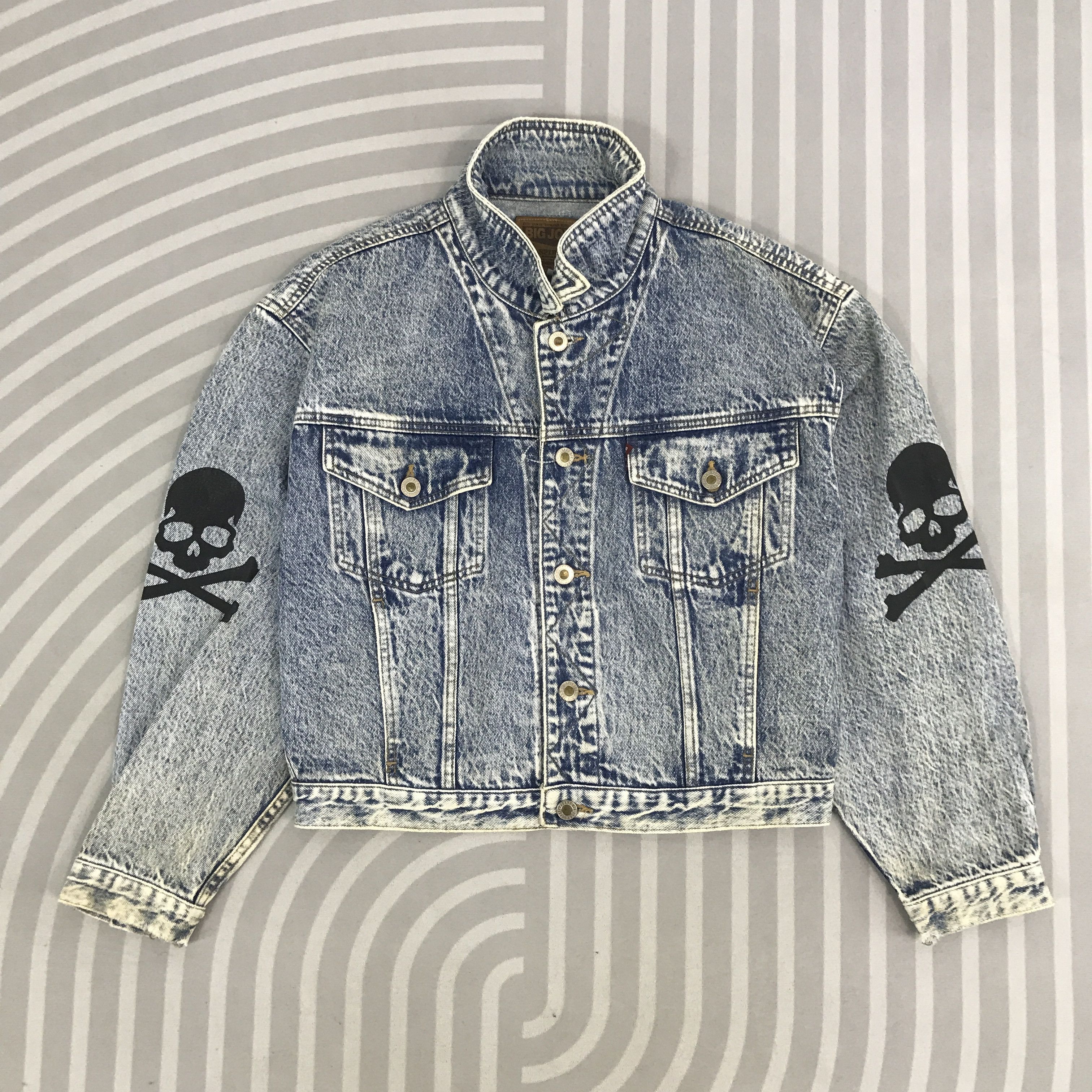 Big John × Vintage Vintage Big John Denim Skull art design Jacket Size US L / EU 52-54 / 3 - 2 Thumbnail