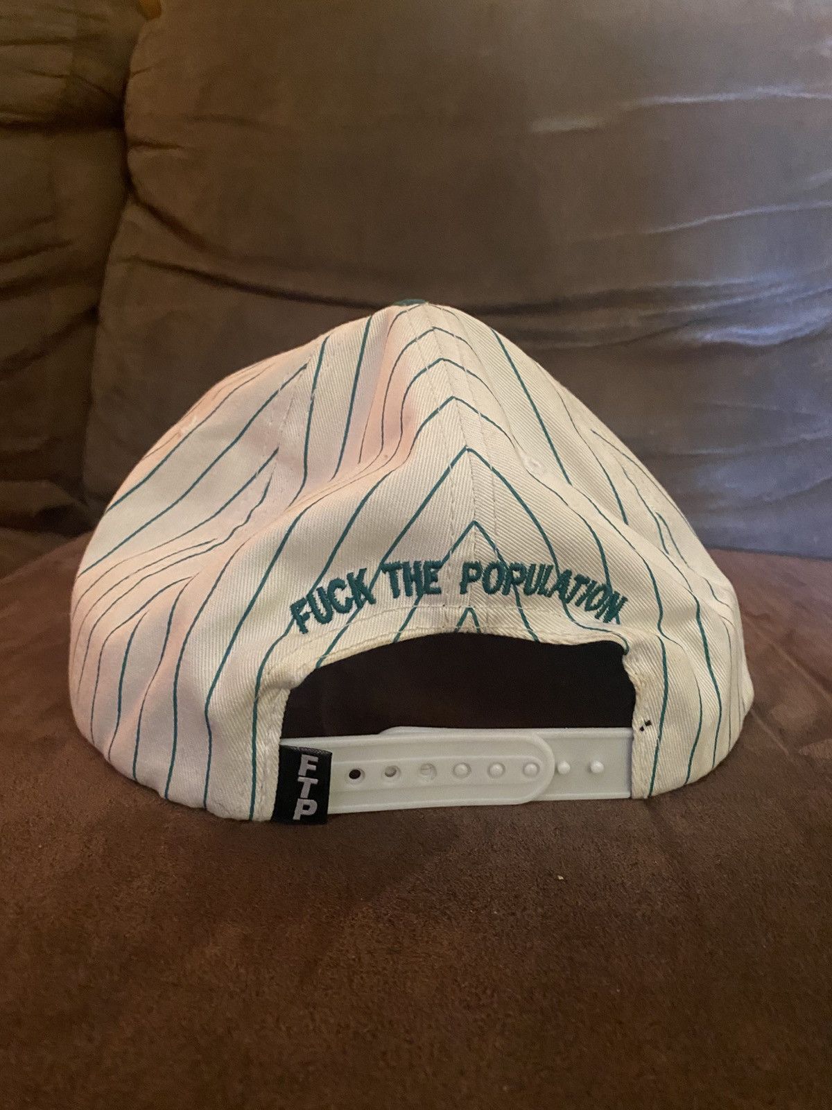 Fuck The Population FTP White/Green Baseball Cap Size ONE SIZE - 2 Thumbnail