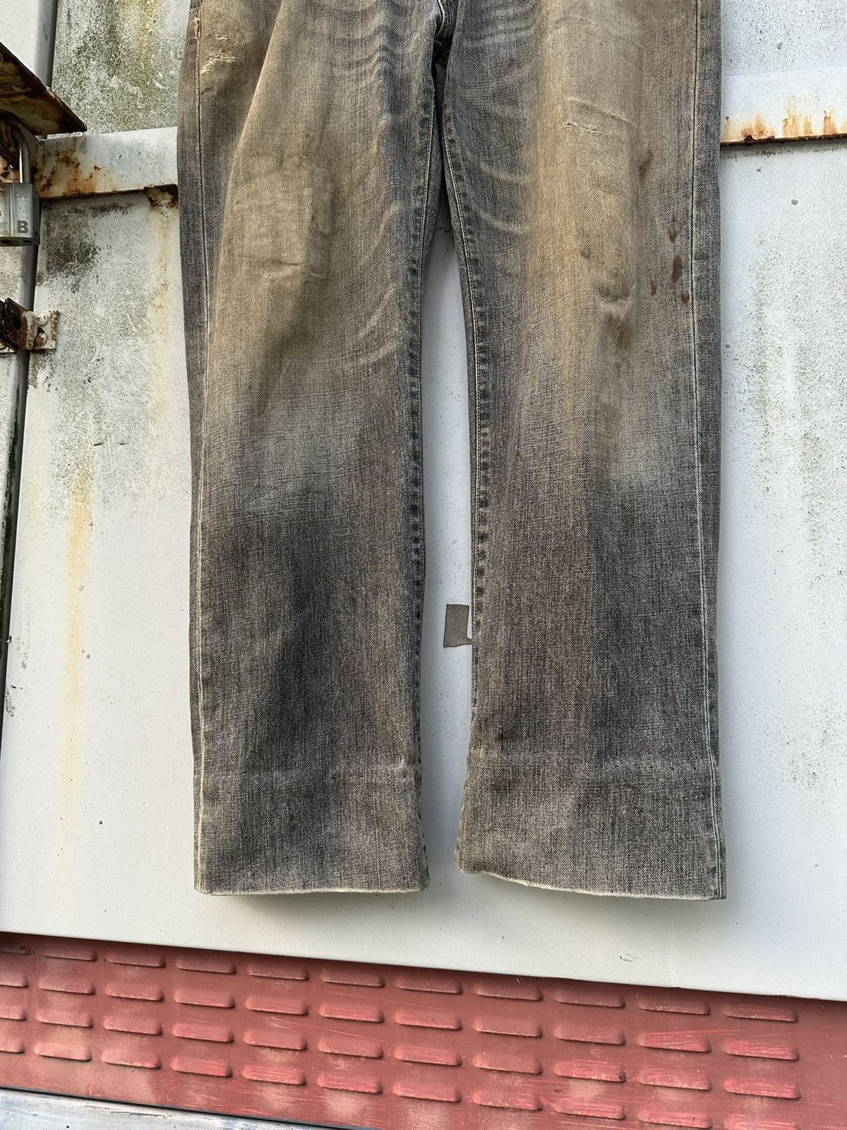 Vintage 👹 THRASHED Washed Uniqlo Baggy Jeans Size US 37 - 8 Thumbnail