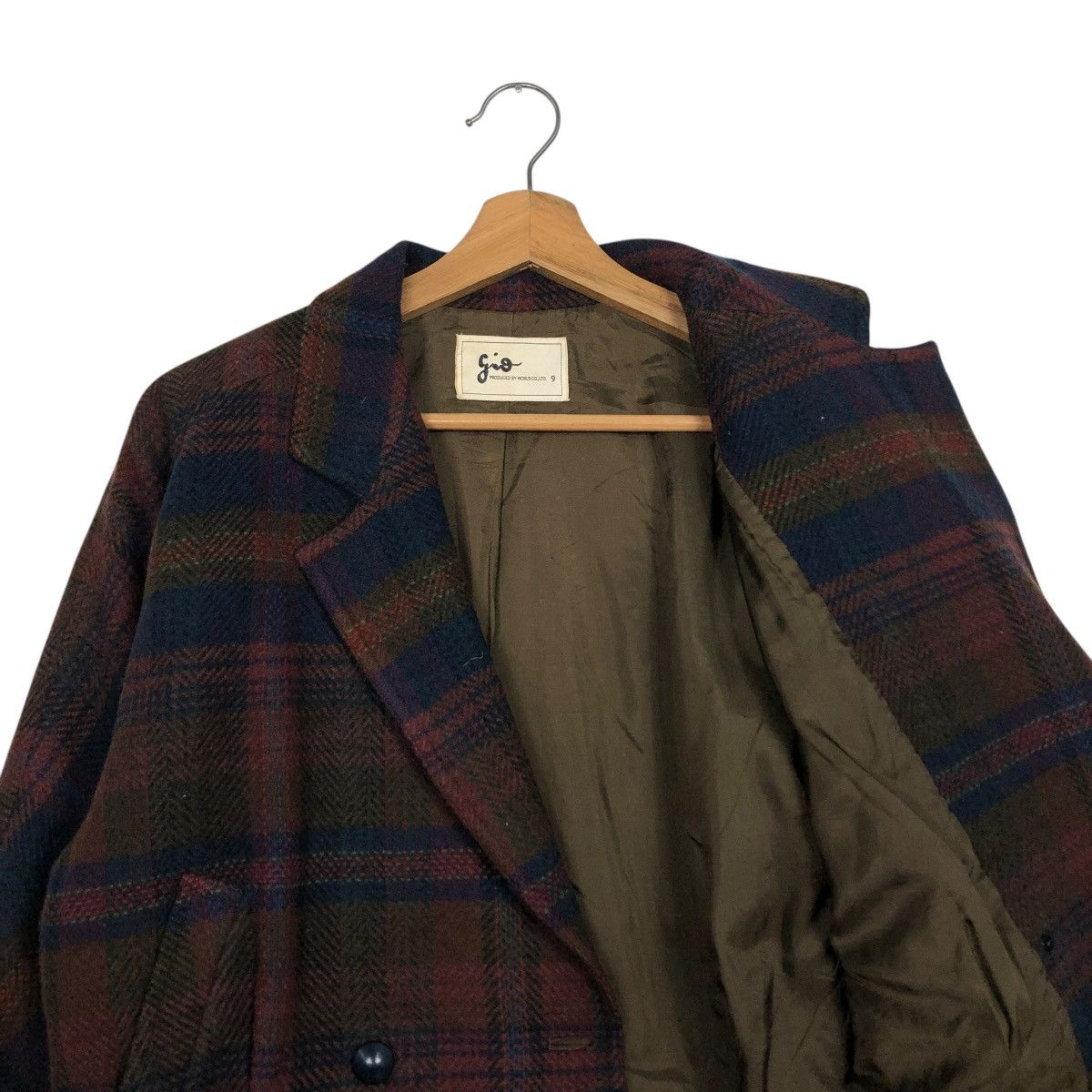 Japanese Brand 🔥VINTAGE WOOL BOMBER JACKET PARACHUTE DESIGN TARTAN GIO Size US M / EU 48-50 / 2 - 14 Thumbnail