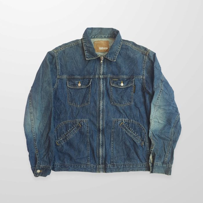 Issey Miyake Early 00' Goodenough denim jeans zip jacket hiroshi ...