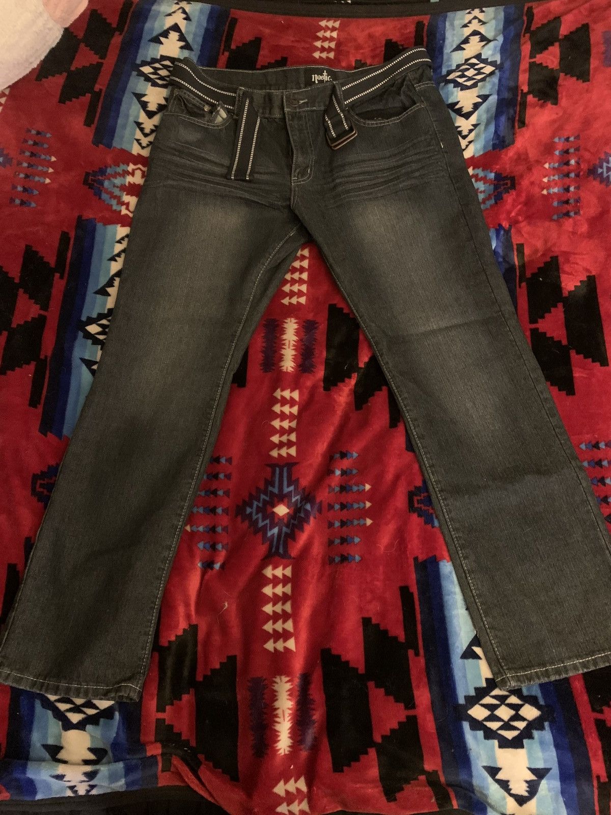 Vintage Nostic distressed y2k denim jeans Size US 38 / EU 54 - 1 Thumbnail