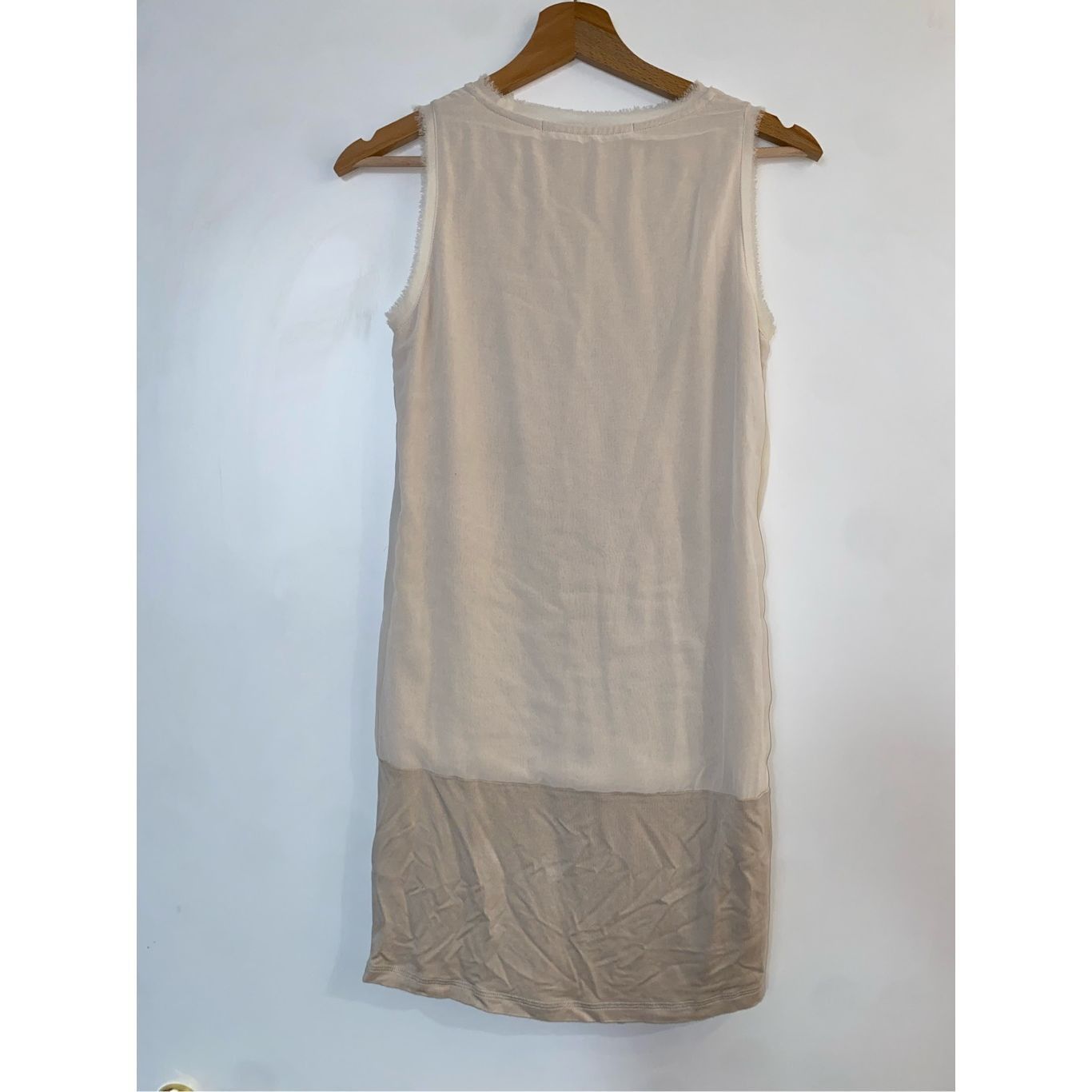 Arnette Nenette Italian Cream Beige Long Sleeveless Blouse, Size EU Size M / US 6-8 / IT 42-44 - 6 Thumbnail