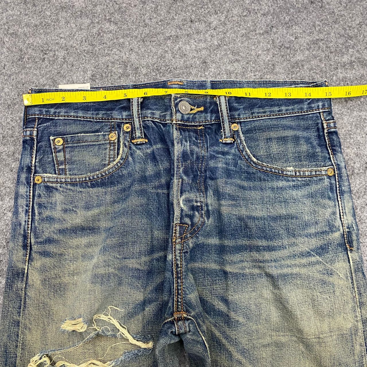 Levi's Vintage 90s Levis 501 Selvedge Distressed Denim Size US 30 / EU 46 - 7 Thumbnail