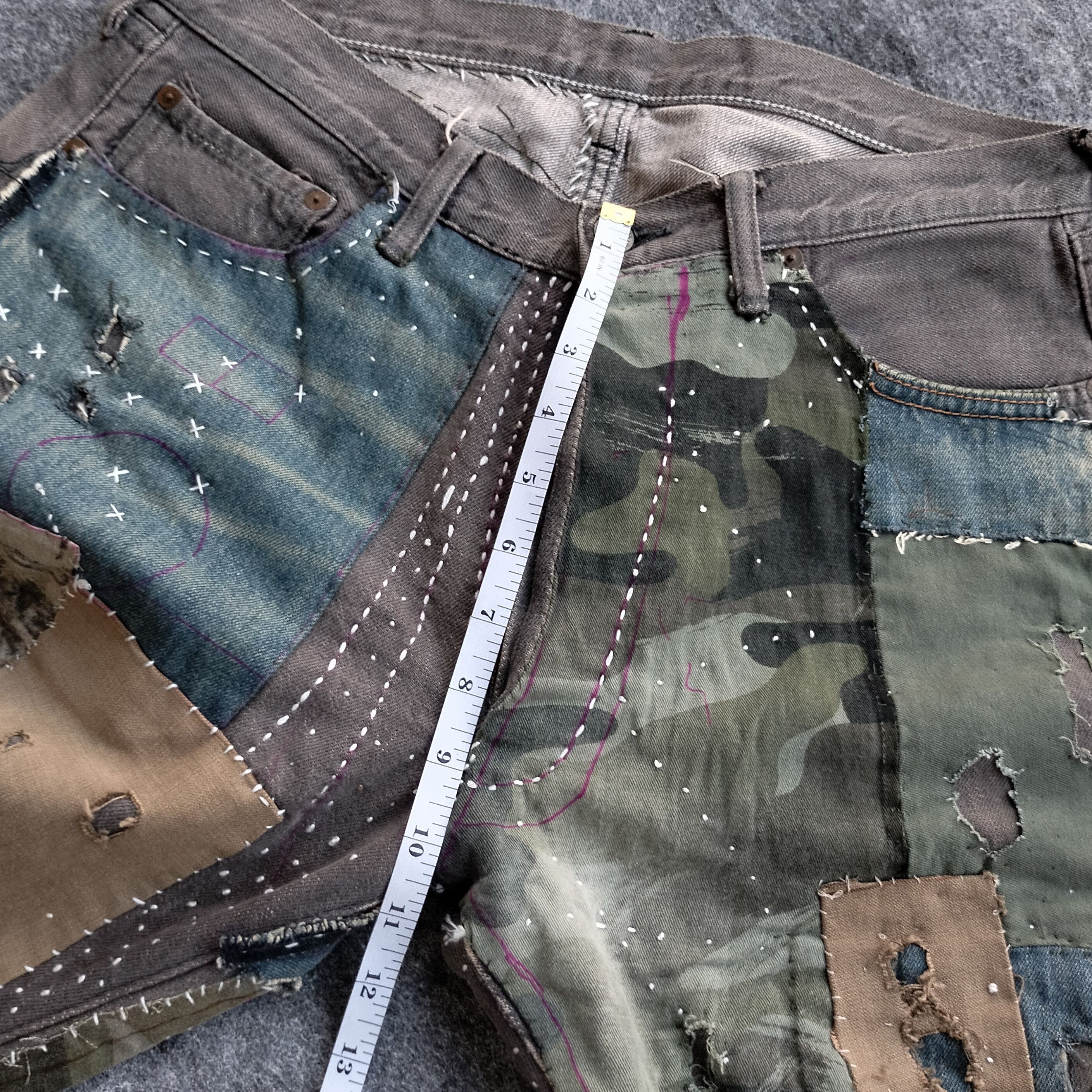 Full Count & Co. Vtg Full count & co patchwork sashiko selvedge denim Size US 32 / EU 48 - 21 Thumbnail