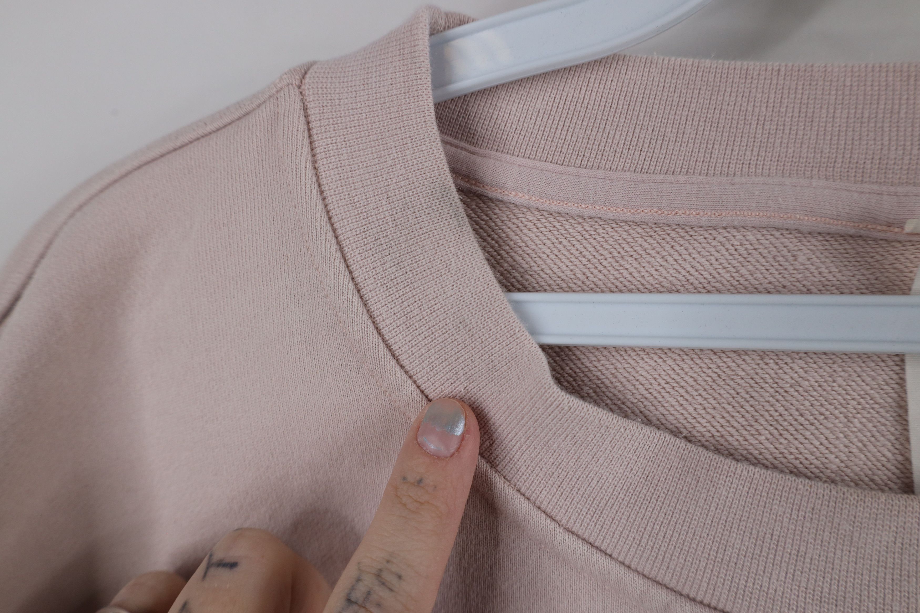 Lululemon × Vintage Lululemon French Terry Crewneck Sweatshirt Light Pink Size L / US 10 / IT 46 - 7 Thumbnail