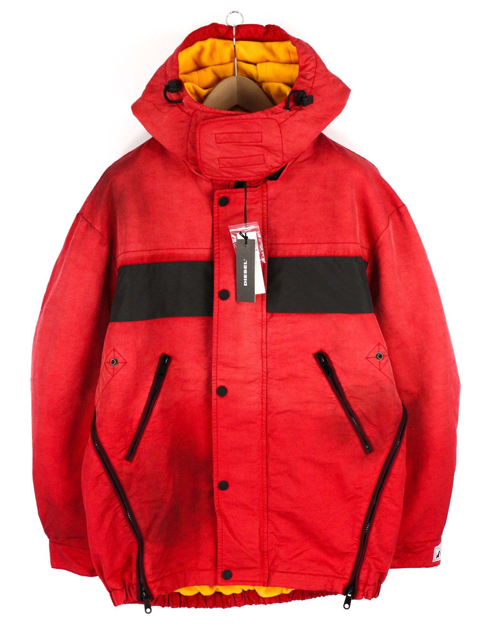 Diesel W-TRODD M Oversized Fleece Lined Hooded Zip Jacket 40055 Size US M / EU 48-50 / 2 - 1 Thumbnail