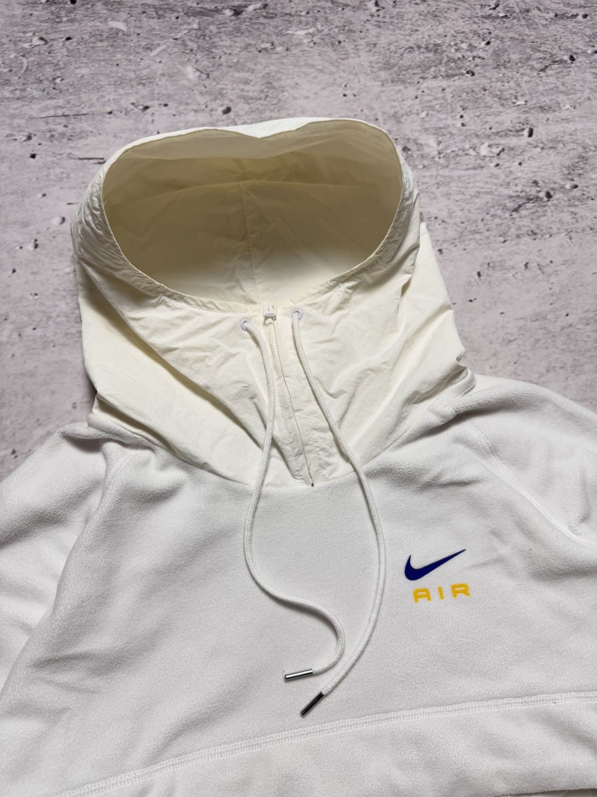 Nike × Vintage NIKE AIR TEDDY FLEECE VINTAGE DOUBLE LOGO OVERSIZE HOODIE Size US S / EU 44-46 / 1 - 4 Thumbnail