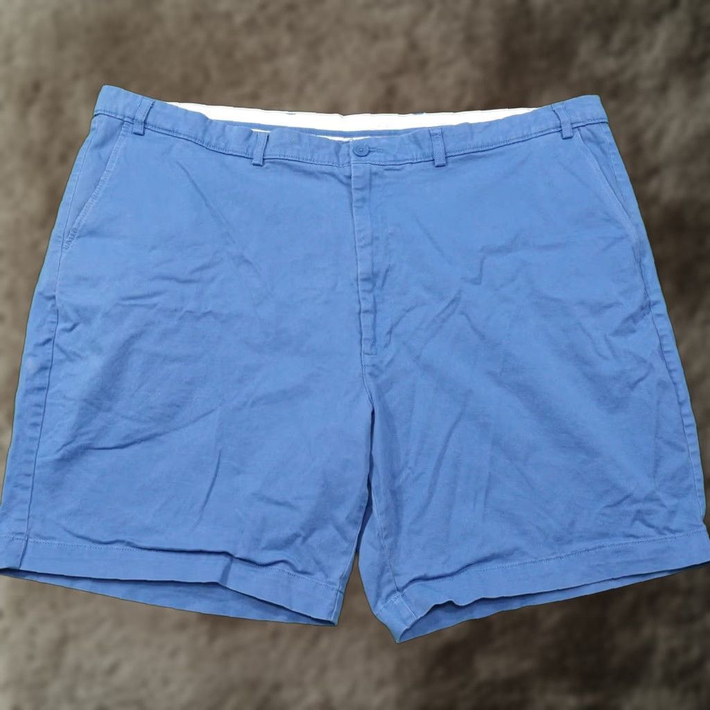 Roundtree & Yorke Roundtree & Yorke Men's Shorts 50 Blue Chino Flat Front Casual Big & Tall Stretch Cotton Size US 34 / EU 50 - 1 Thumbnail