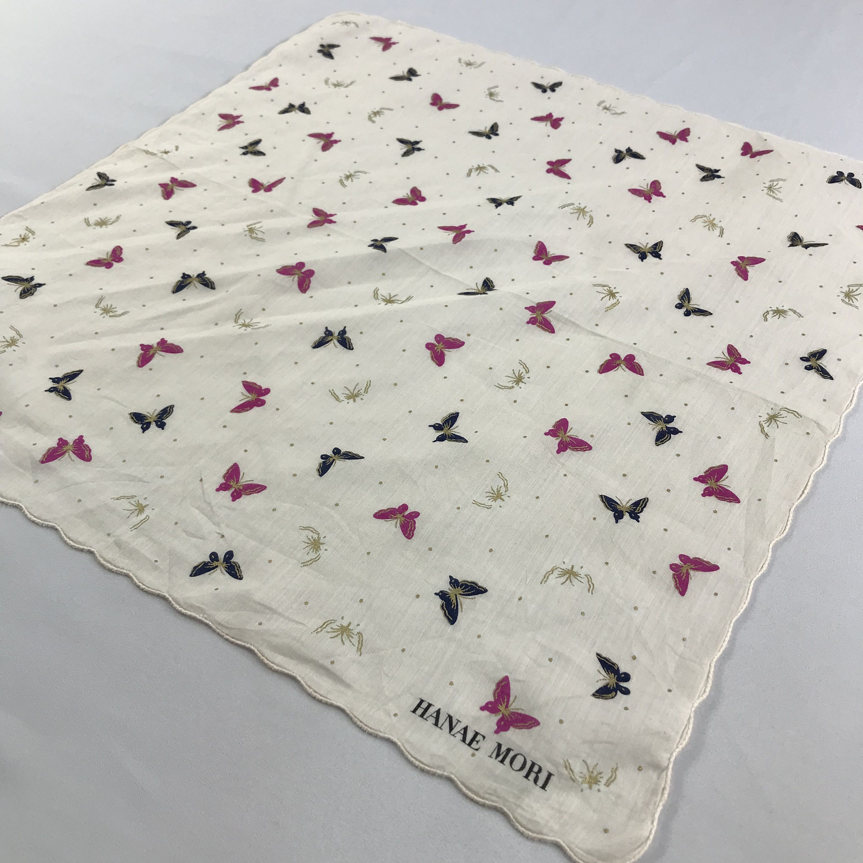 Hanae Mori × Vintage Hanae Mori Bandana / Handkerchief / Neckerchief - S2654 Size ONE SIZE - 2 Thumbnail