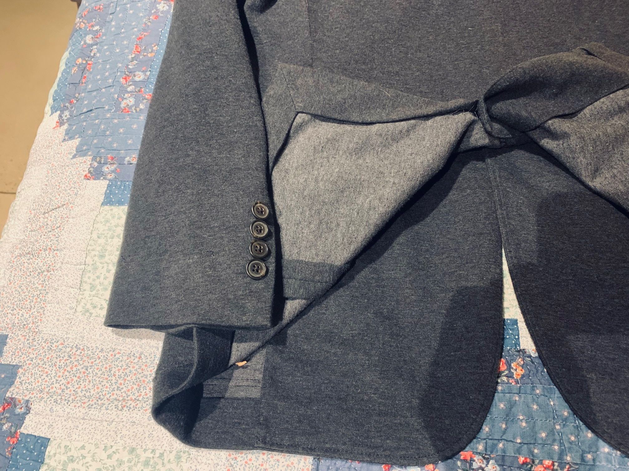 Polo Ralph Lauren Dark Gray Stretchy Cotton/Ploy Fabric Blazer Size 42R - 4 Thumbnail