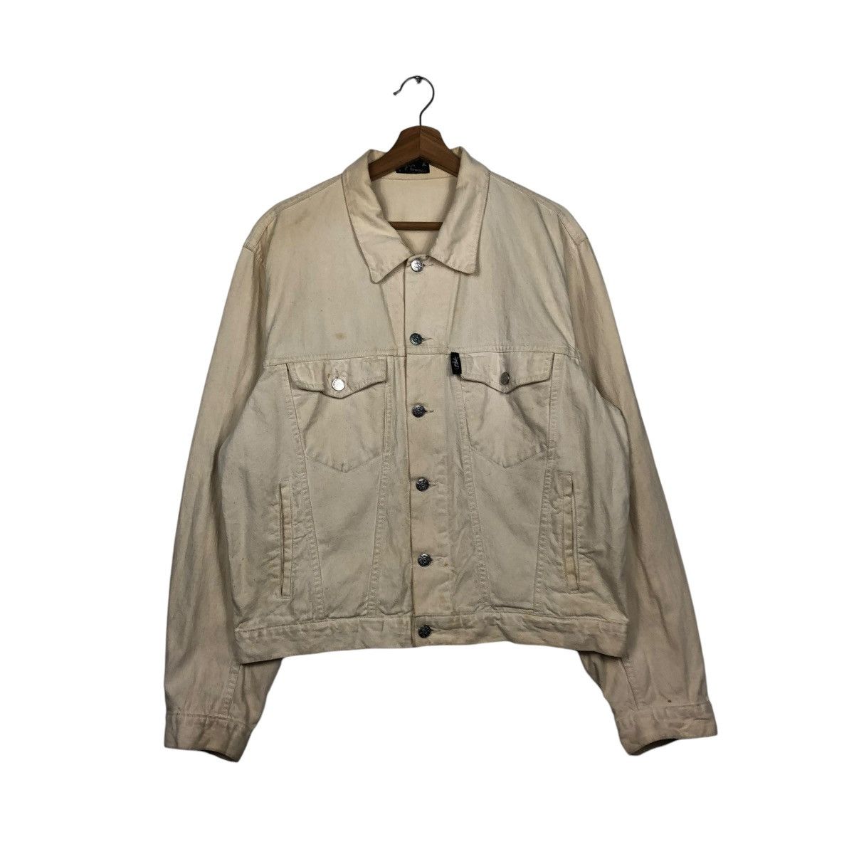 agnes b. 🔥VINTAGE CROPPED DENIM BIKER JACKET AGNES B. MADE IN FRANCE Size US M / EU 48-50 / 2 - 3 Thumbnail