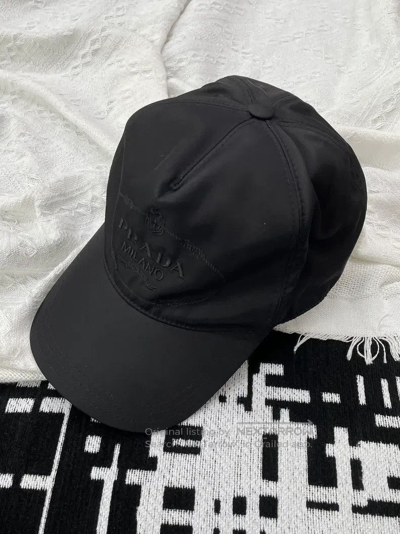 Prada Prada SizeS Black big logo baseball cap Size ONE SIZE - 1 Thumbnail