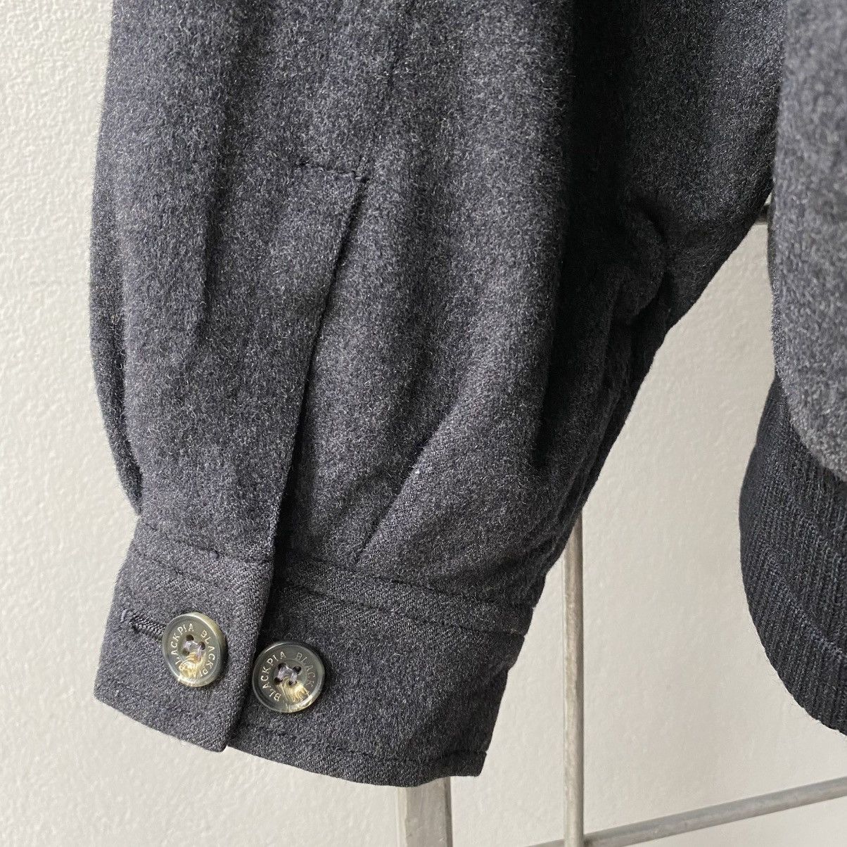 Designer BLACK PIA Dark Gray Knit Panel Jacket Size L / US 10 / IT 46 - 11 Thumbnail