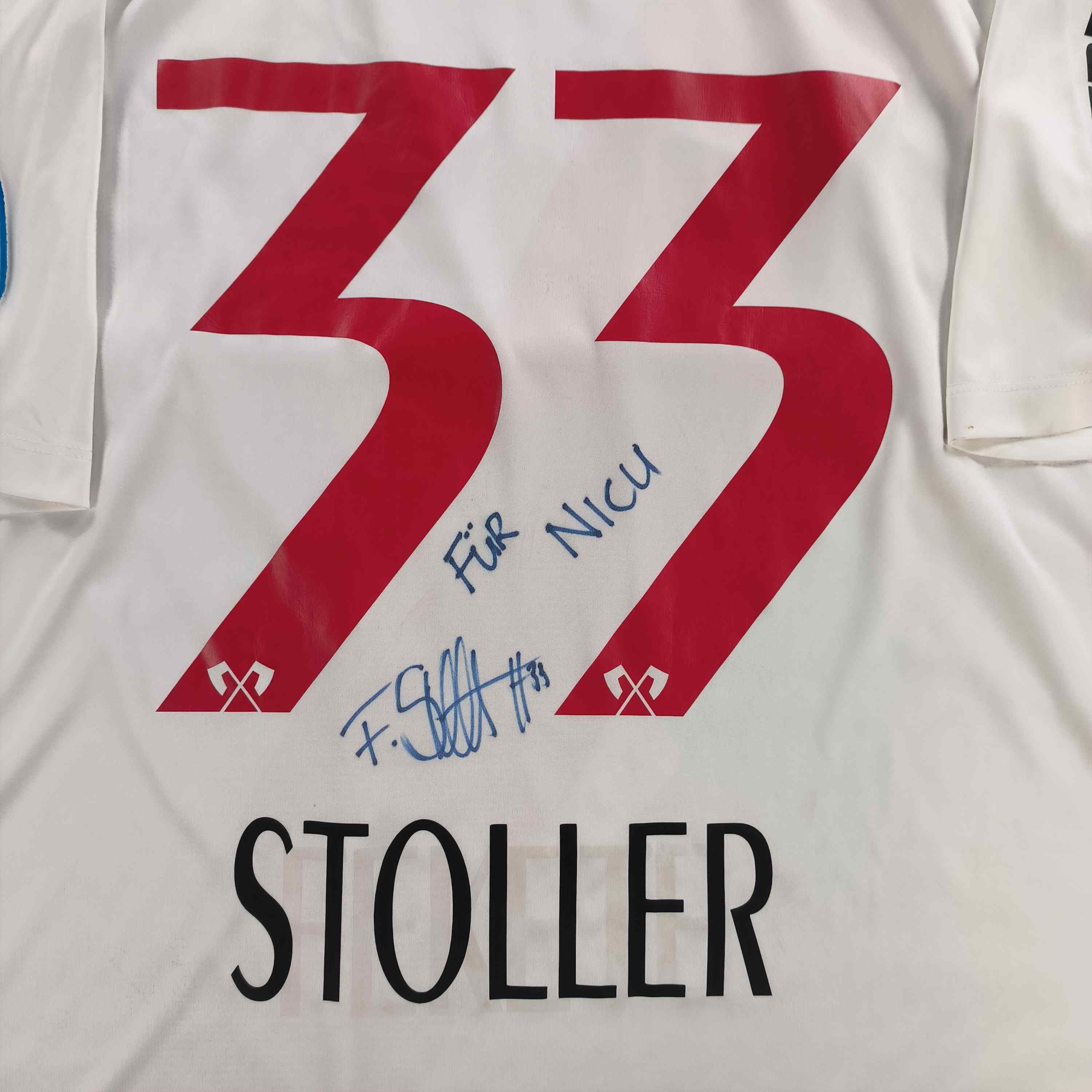 SIGNED FC Biel-Bienne 2015-16 home Stoller football jersey M