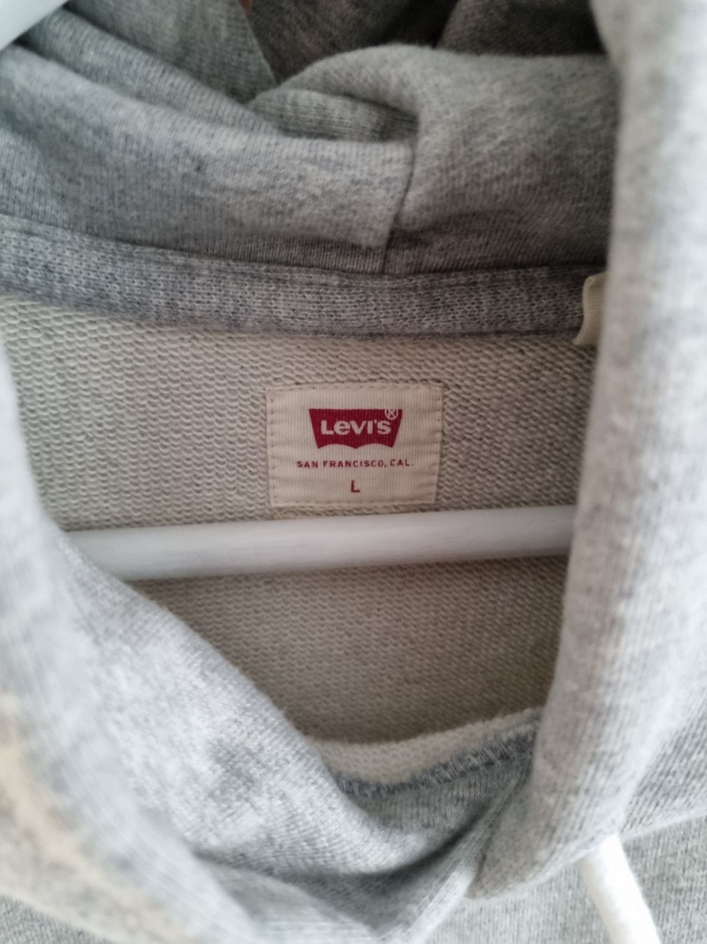 Levi's basic red tab heather grey hoodie, BNWT Size US L / EU 52-54 / 3 - 3 Thumbnail