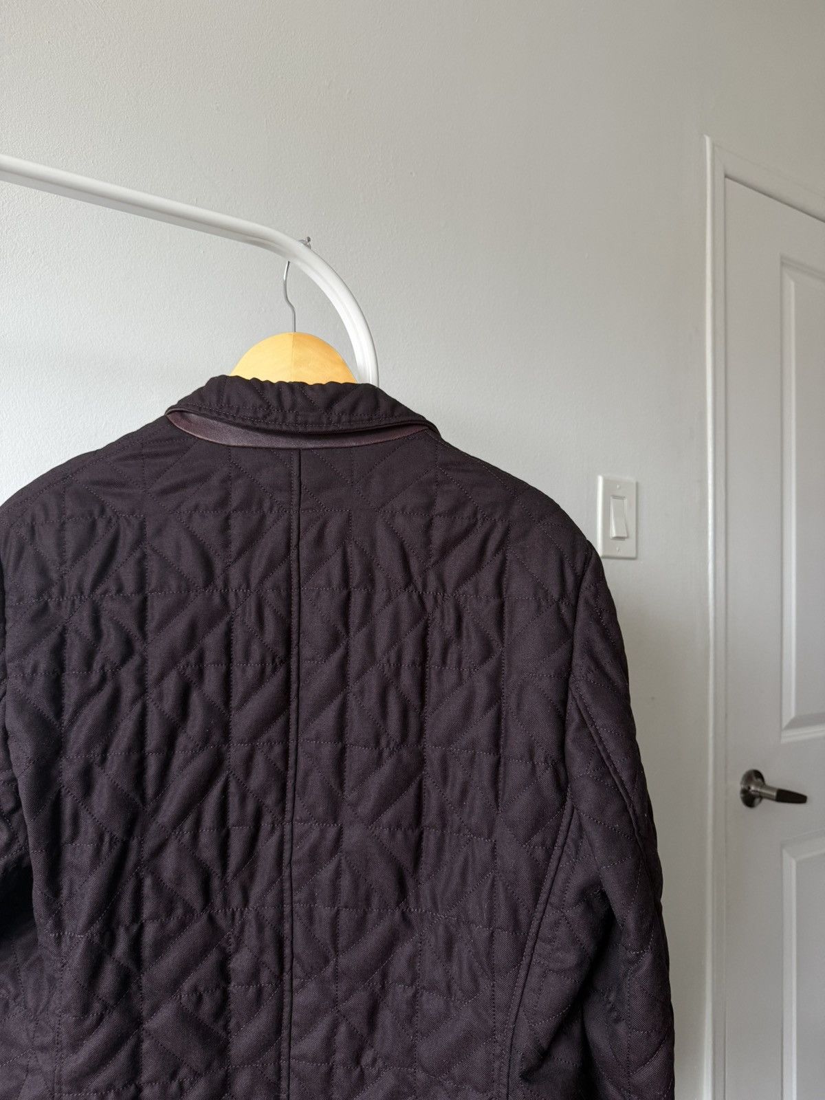 Versace Versace Collection Purple Wool Quilted Jacket Blazer Leather Size US M / EU 48-50 / 2 - 14 Thumbnail