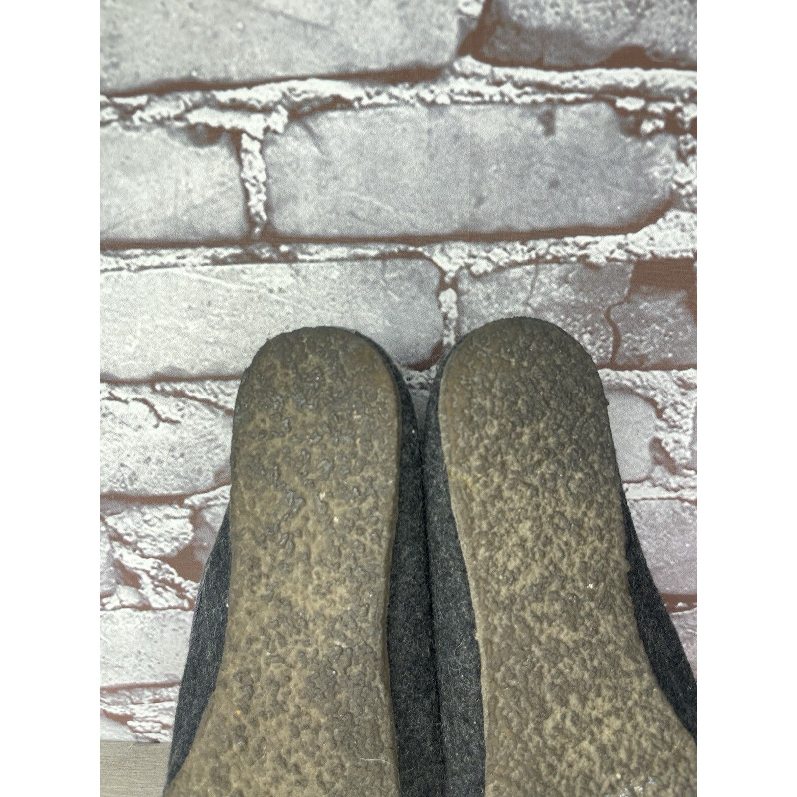 Tory Burch Tory Burch Billy Charcoal Gray Wool Logo Lamb Fur Slipper Fl Size US 6 / IT 36 - 17 Thumbnail