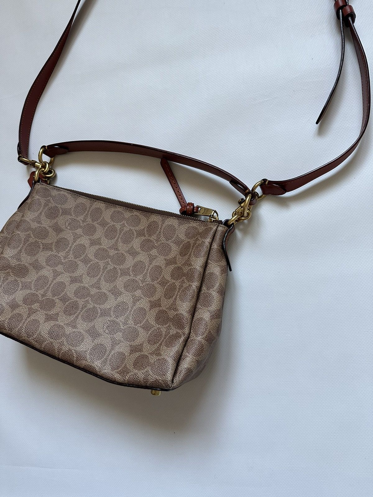 Coach Coach Mini Crossbody Bag Leather Monogram Brown Beige Size ONE SIZE - 3 Thumbnail