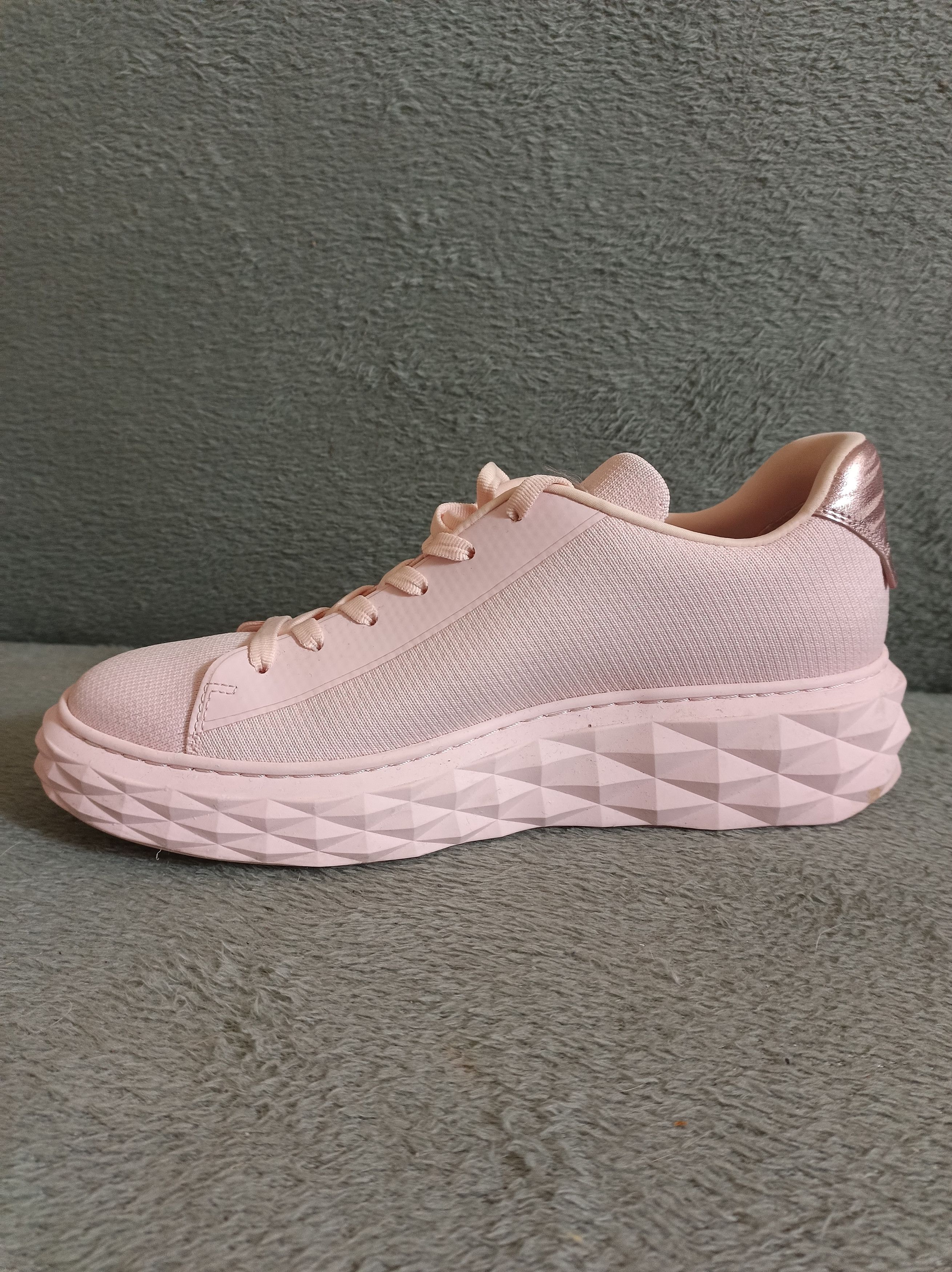Jimmy Choo Jimmy Choo Pink Diamond Fabric Low Top Sneakers EU40 Size US 10 / IT 40 - 9 Thumbnail