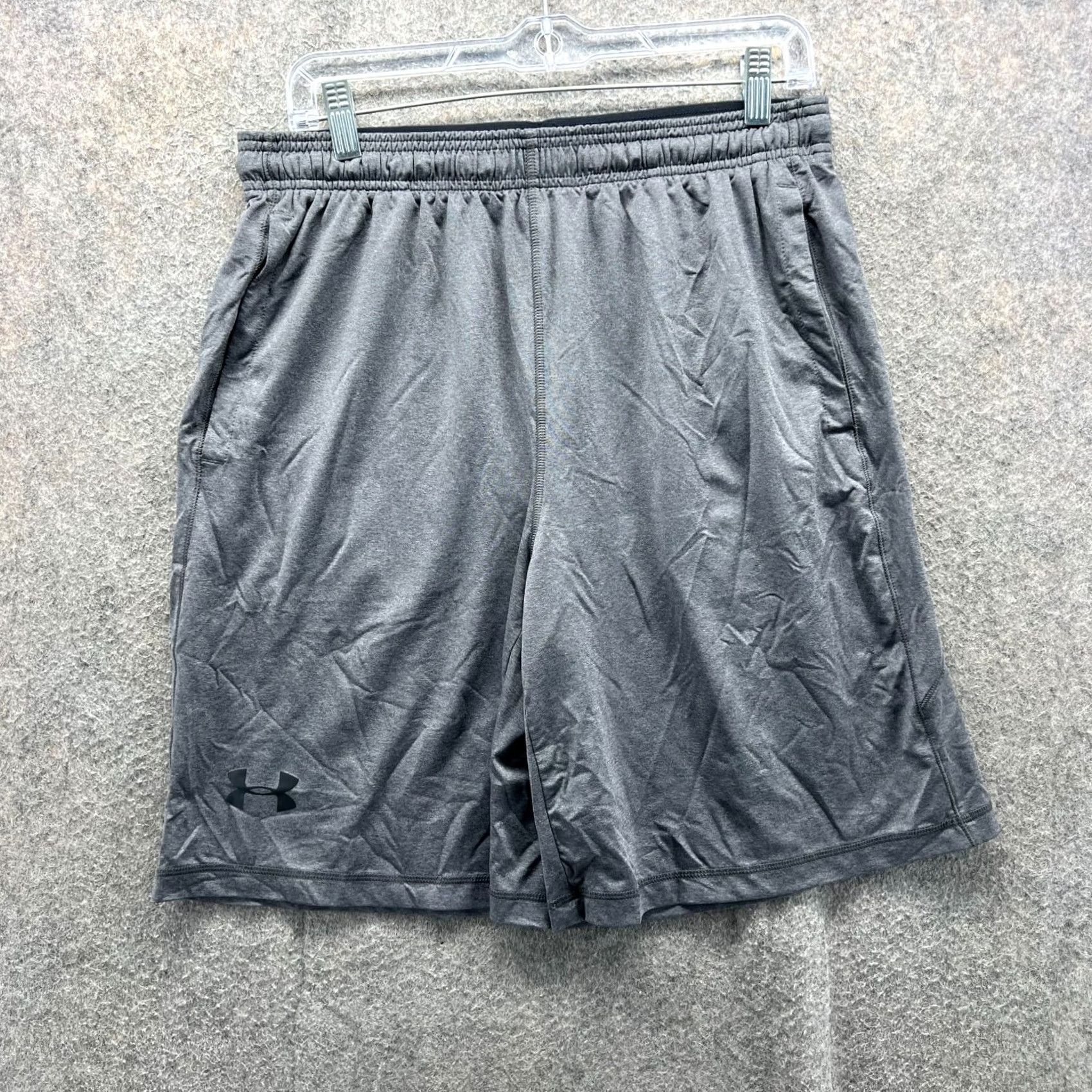 Under Armour Under Armour Shorts Mens L Gray Athletic Training Gym Elastic Waist Drawstring Pockets 9 in Inseam Regular Size Sports Activewear Size US 33 - 2 Thumbnail