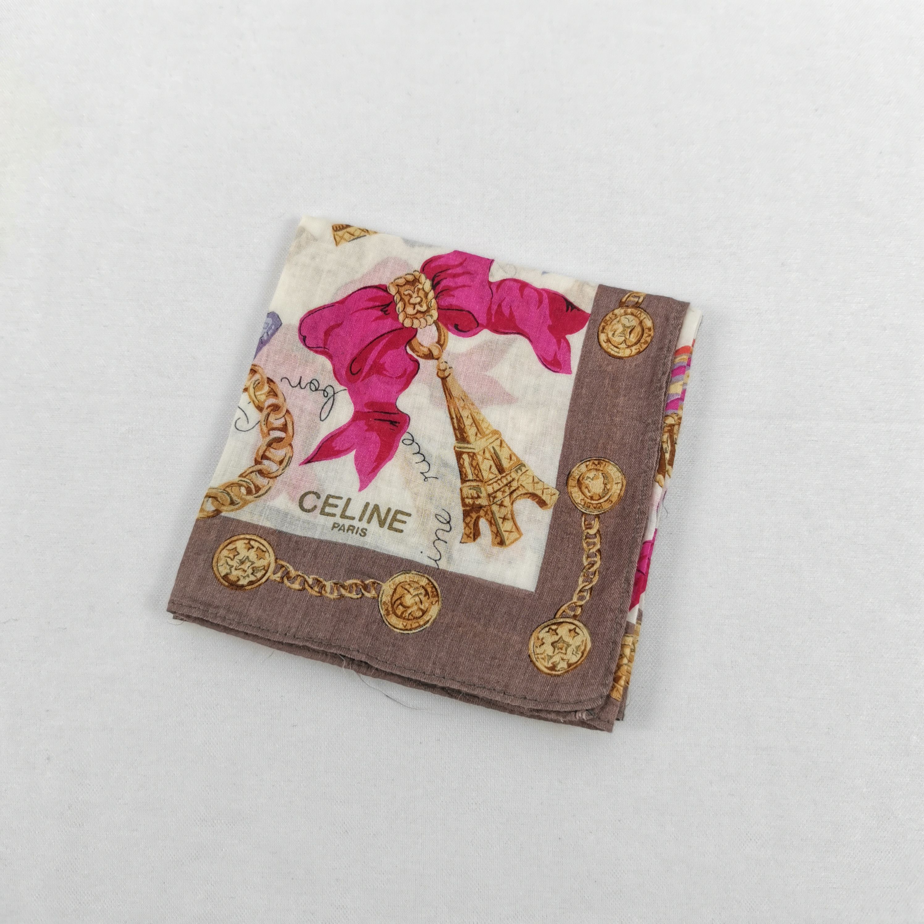 Celine Vintage Celine Paris Handkerchief Bandana Pocket Square Size ONE SIZE - 2 Thumbnail