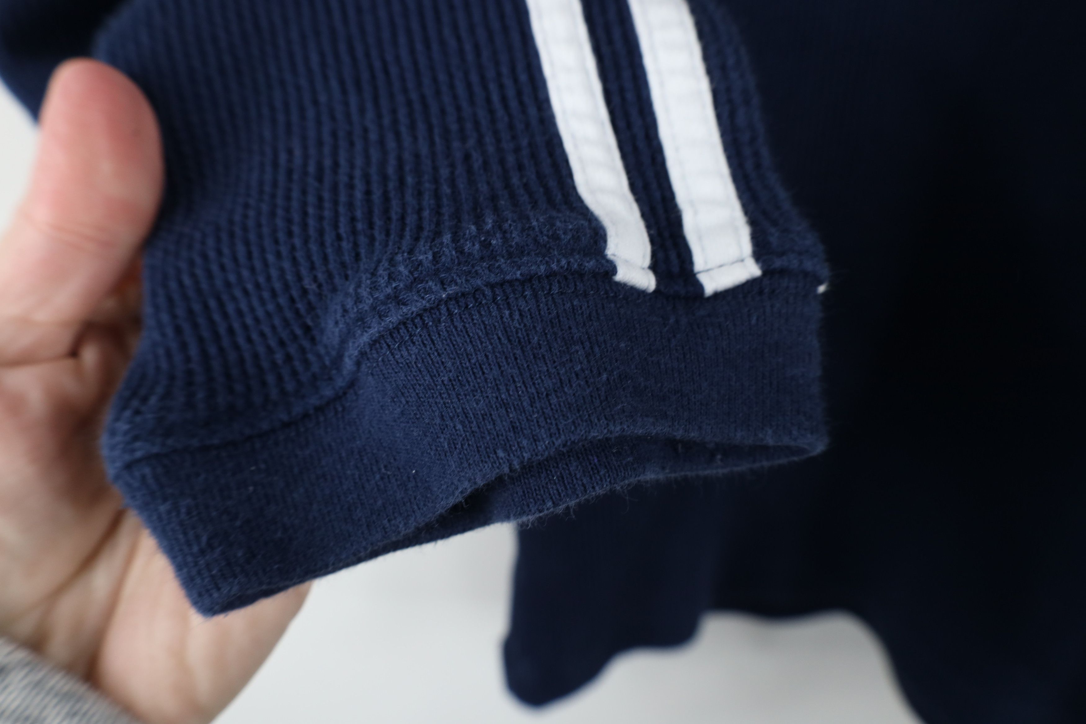 Adidas × Vintage Vintage Adidas Basketball Thermal Waffle Knit T-Shirt Blue Size US XL / EU 56 / 4 - 7 Thumbnail