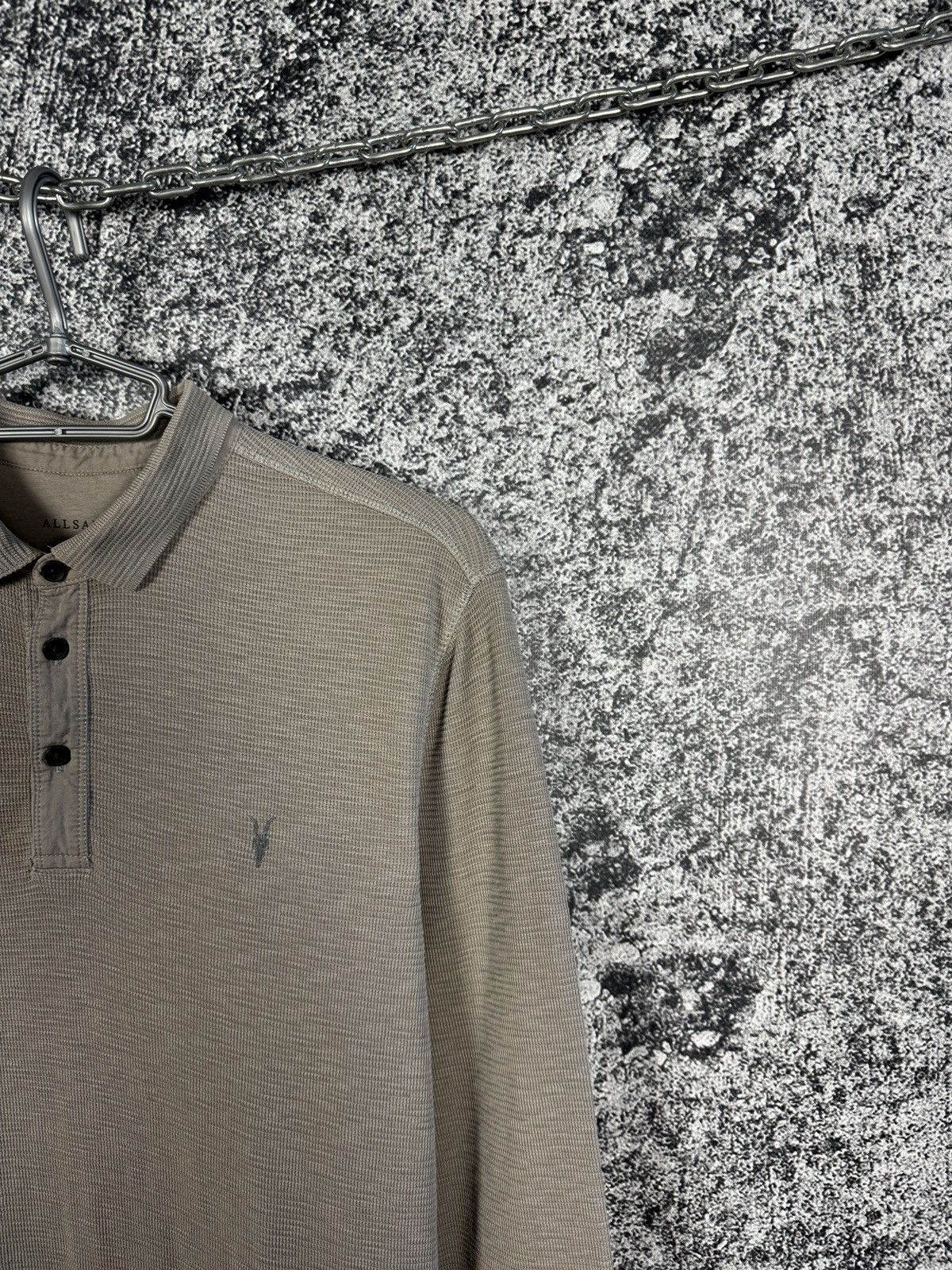 Allsaints Allsaints Clash Long Sleeve Polo Shirt Luxury Cotton Size S Size US S / EU 44-46 / 1 - 2 Thumbnail