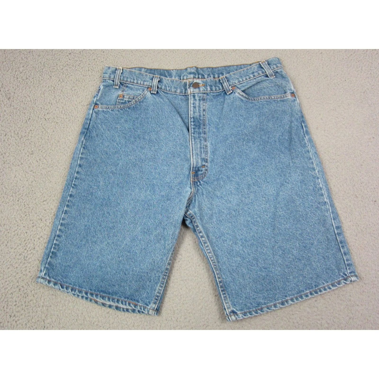 Levi's VINTAGE Levi's Shorts Mens 40 Blue Denim 90s Orange Tab Jorts Made in USA Size US 40 / EU 56 - 4 Thumbnail