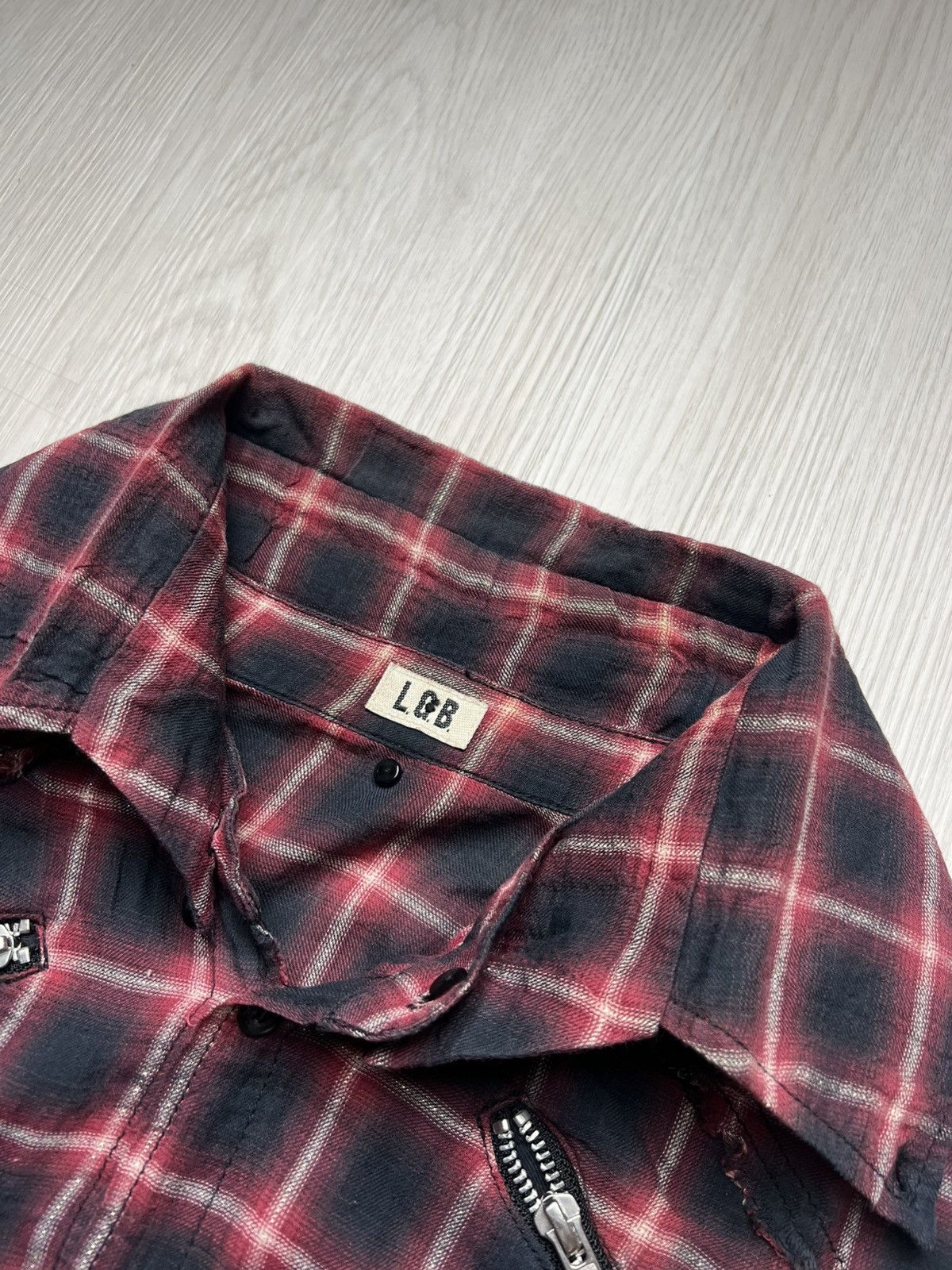 Le Grande Bleu (L.G.B.) L.G.B 48 Buttons & 2 Zip Distressed Shirt Detachable Collar Size US S / EU 44-46 / 1 - 7 Thumbnail