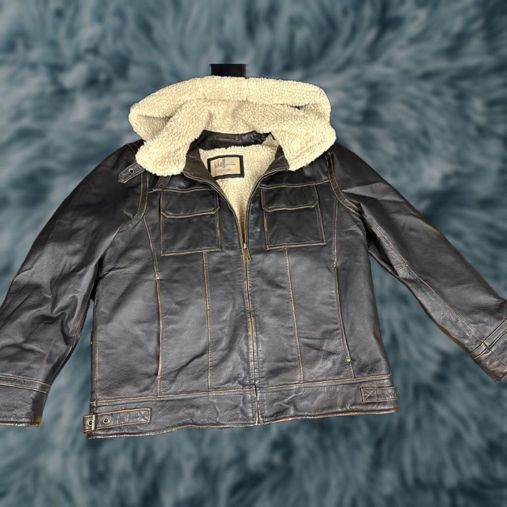 Vintage VINTAGE Wilsons Leather Aviator Bomber Jacket Men's L Brown Sherpa Lined Flight Pilot Style Bomber Jacket Mens Brown L Size US L / EU 52-54 / 3 - 1 Thumbnail