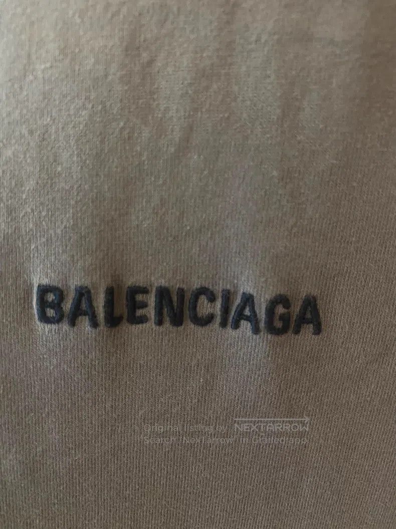Balenciaga Balenciaga Velvet Logo Gray Short Sleeve Size US S / EU 44-46 / 1 - 3 Thumbnail
