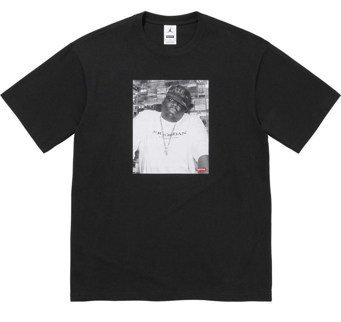 Nike × Supreme Supreme x Jordan Notorious BIG Biggie tee black medium Size US M / EU 48-50 / 2 - 2 Thumbnail