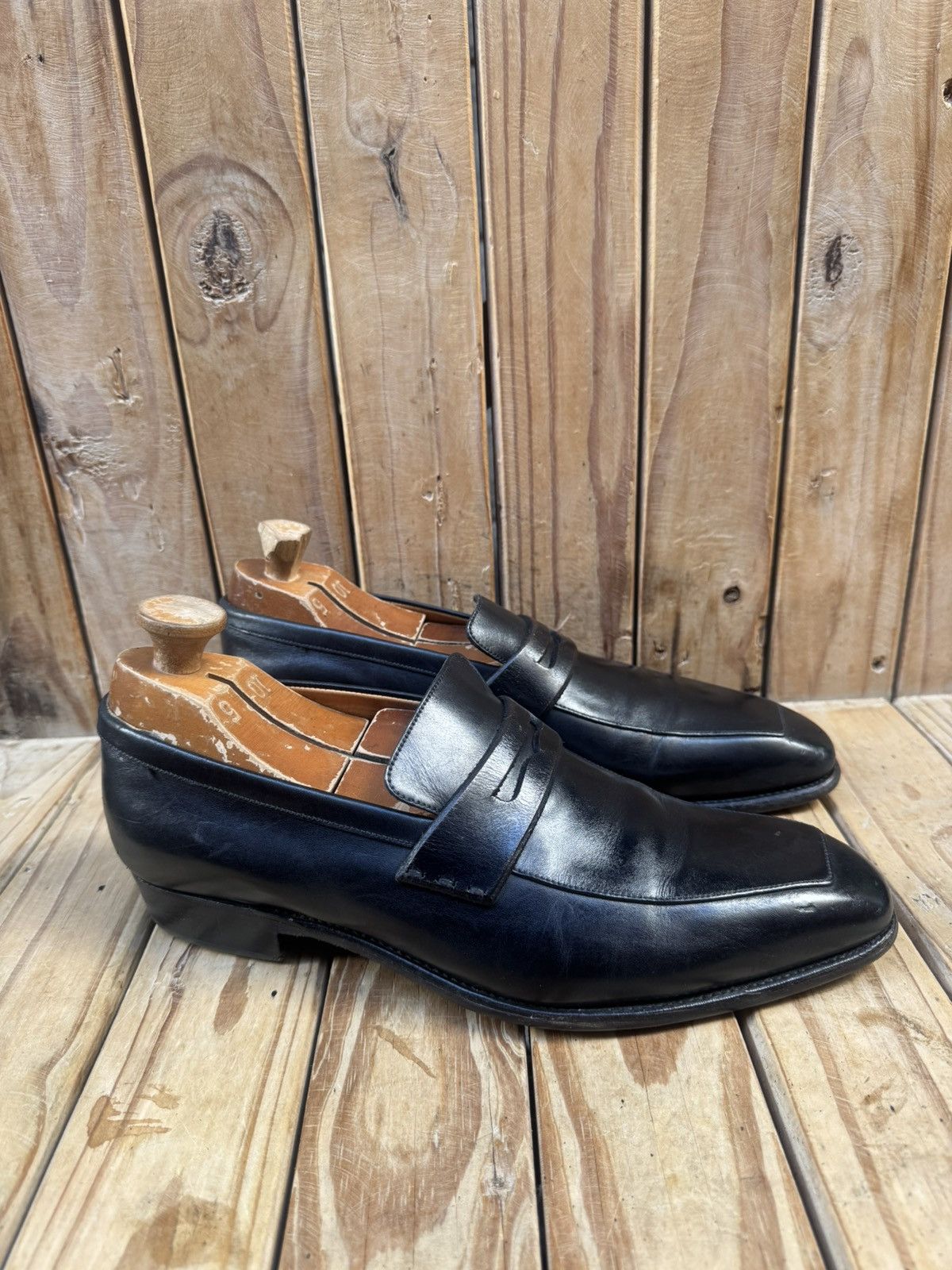 J.M. Weston J.M Weston Men’s Penny black Leather Loafers Sz Uk 8 E US 9 Size US 9 / EU 42 - 11 Thumbnail