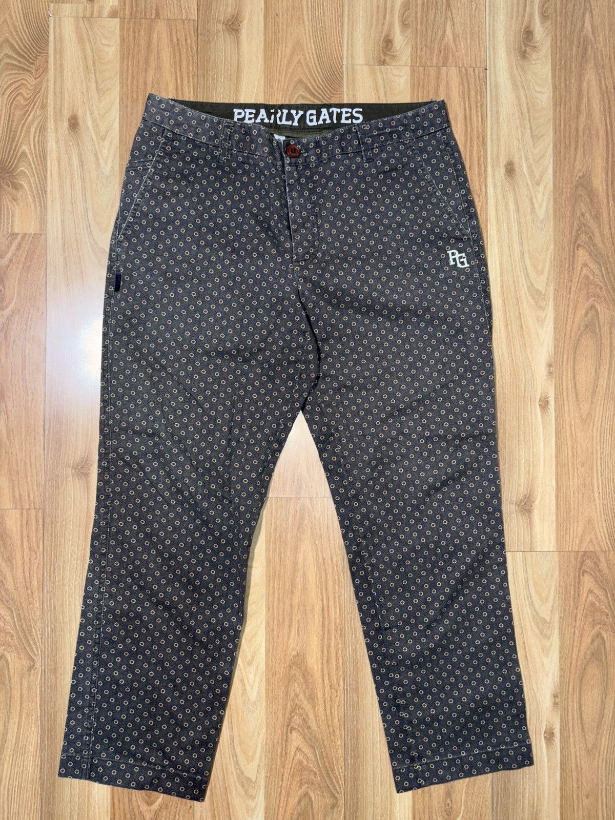 Japanese Brand Pearly Gates Archive AOP DragonflyPatch ChinoPants Size5 W33 Size 32" / US 10 / IT 46 - 1 Thumbnail