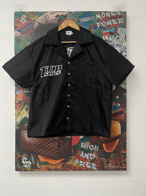 TRIPLE SEVENS Triple Sevens 7 Nylon Black Button Up Shirt Size US S / EU 44-46 / 1 - 1 Preview
