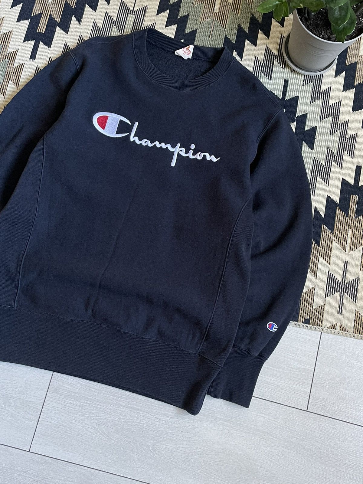Champion × Vintage Vintage Champion Logo Sweatshirt Size US L / EU 52-54 / 3 - 3 Thumbnail