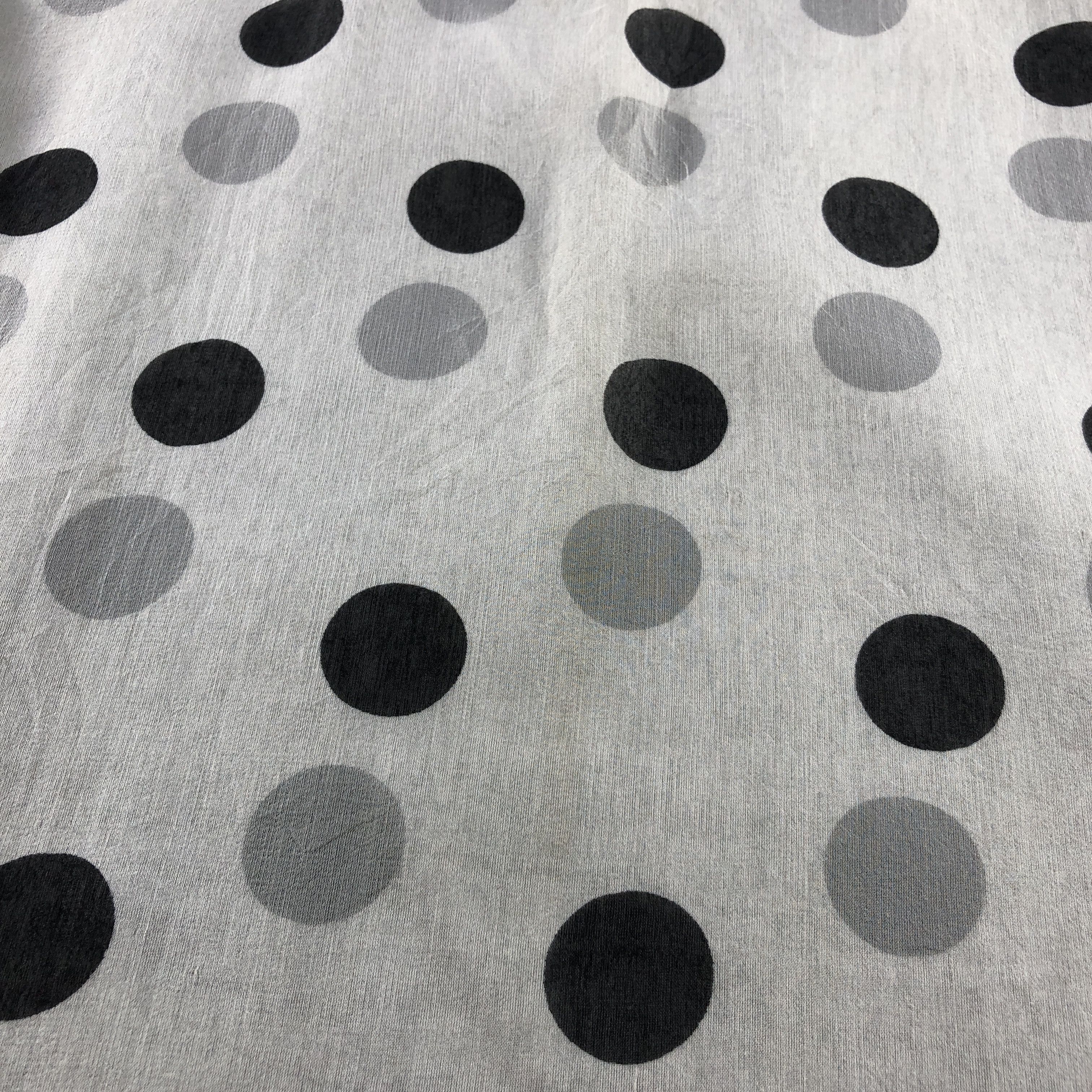 Jaeger Jaeger Polka Dots Silk Stole Silk Scarf M1394 Size ONE SIZE - 9 Thumbnail