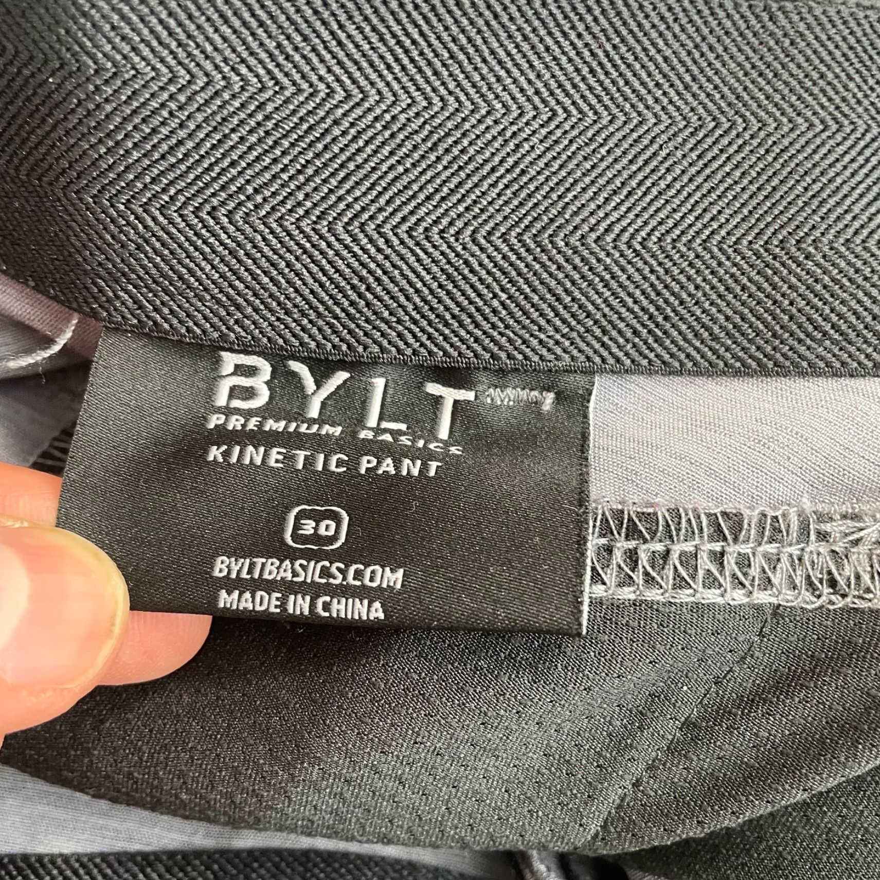 Vintage BYLT Kinetic Pants Men 30x30 Grey Performance Stretch Tapered Golf Tapered Fit Size US 30 / EU 46 - 2 Thumbnail