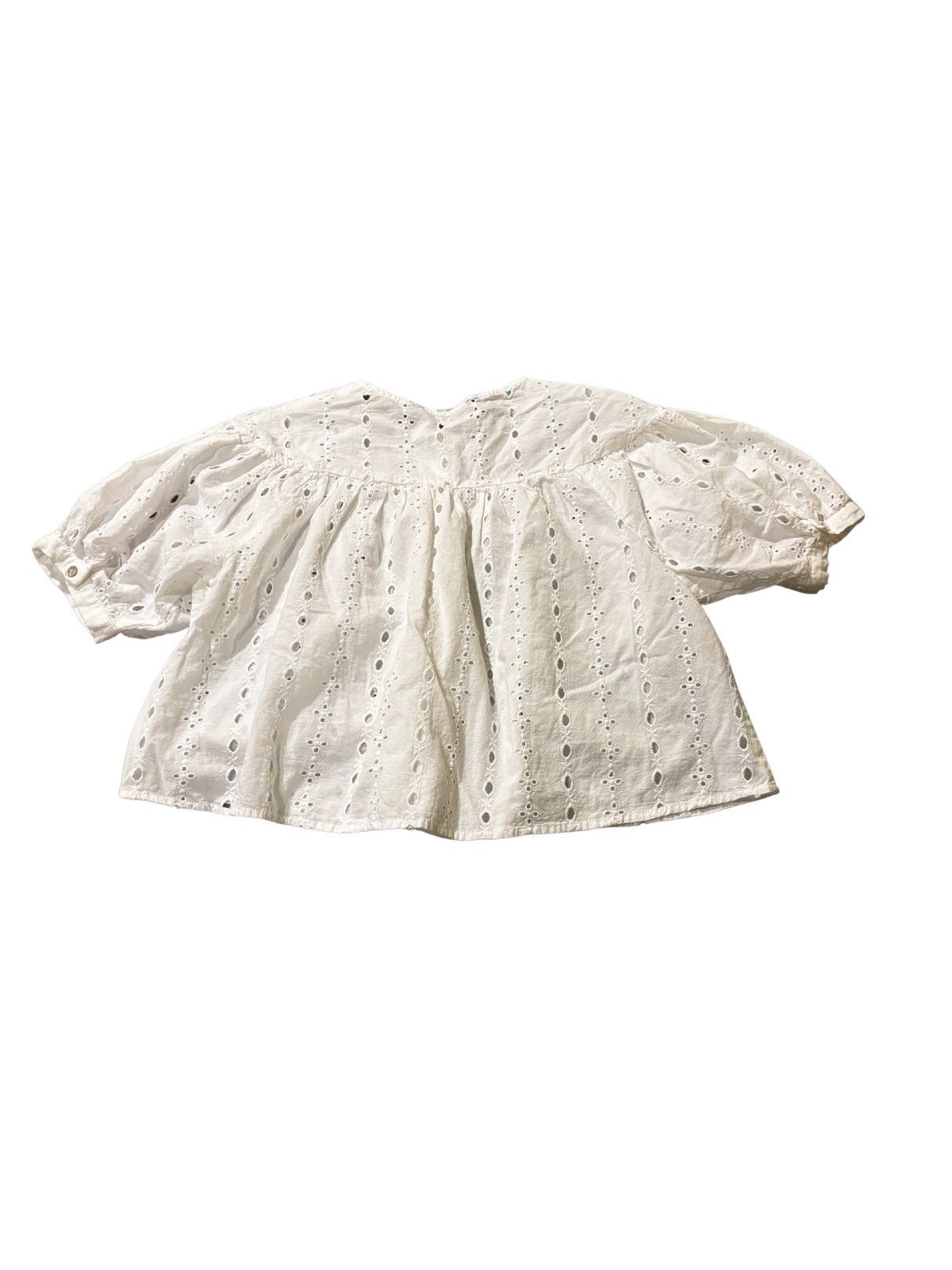 Zara Women’s white short sleeve Blouse.wt1902 Size S / US 4 / IT 40 - 6 Thumbnail