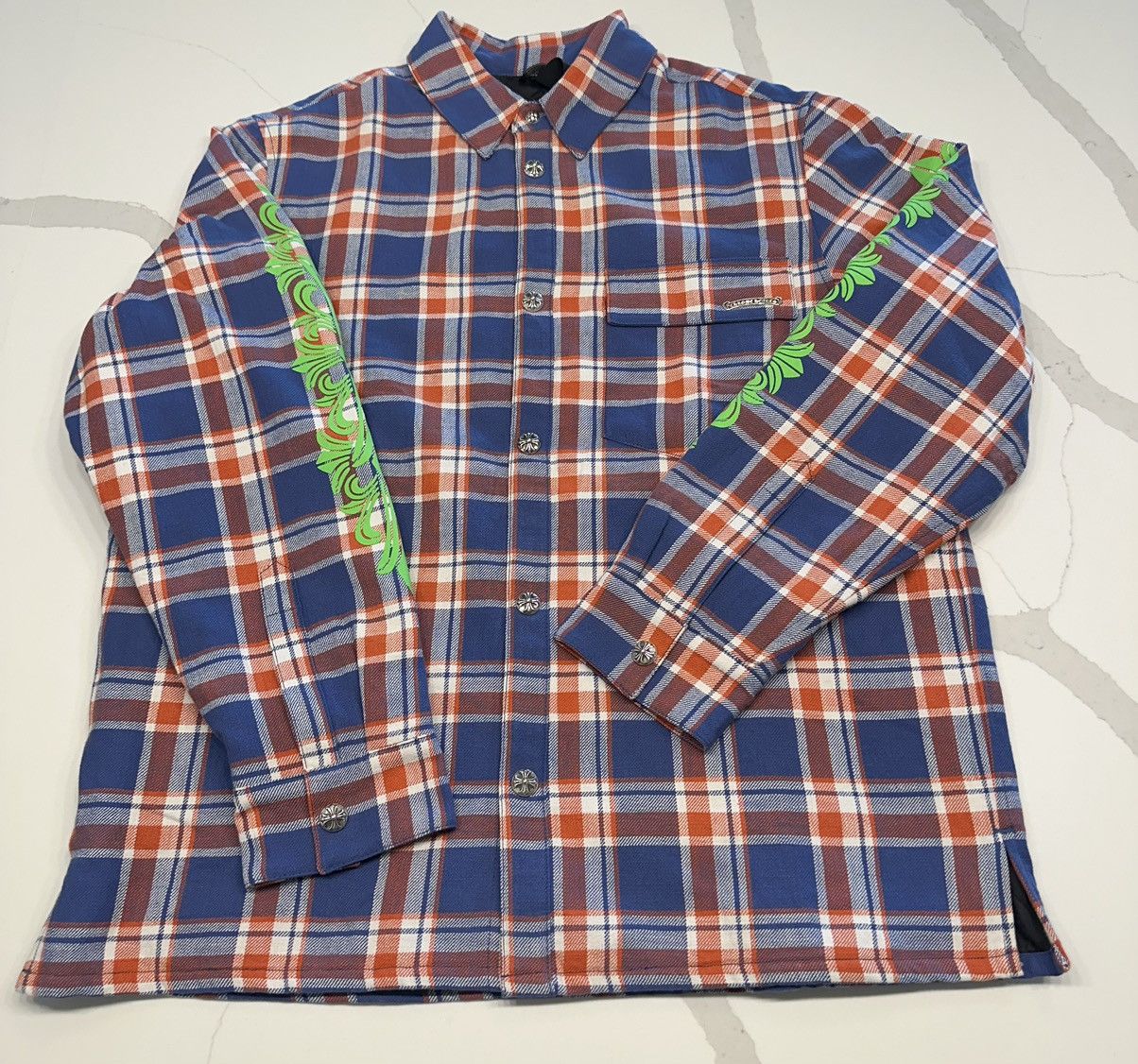 Chrome Hearts 🔥Chrome Hearts Flannel Work Shirt🔥 Size US XL / EU 56 / 4 - 1 Thumbnail