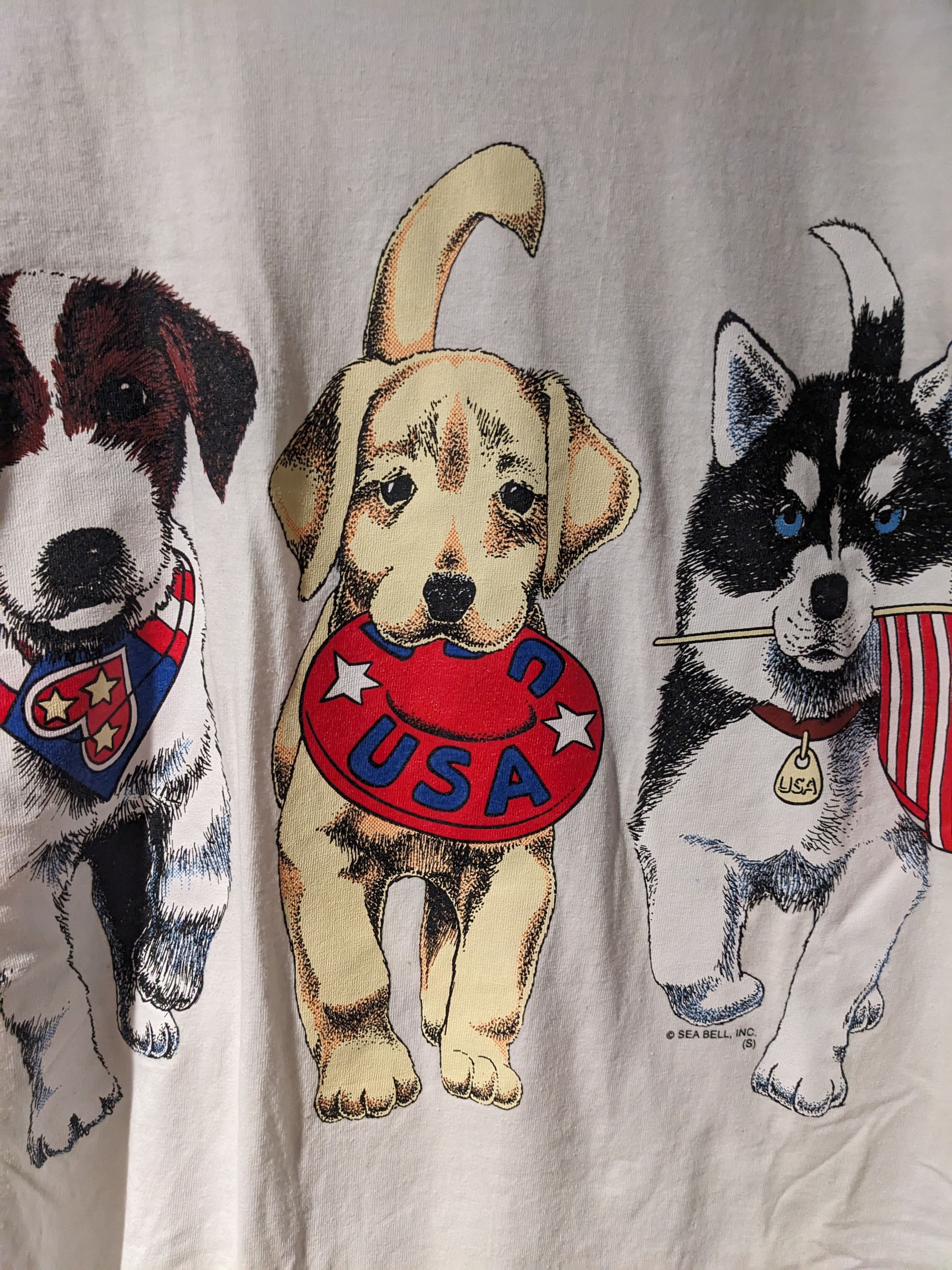 Vintage Vintage 90s Russell Terrier Husky Golden Retriever T-Shirt Size US XXL / EU 58 / 5 - 2 Thumbnail