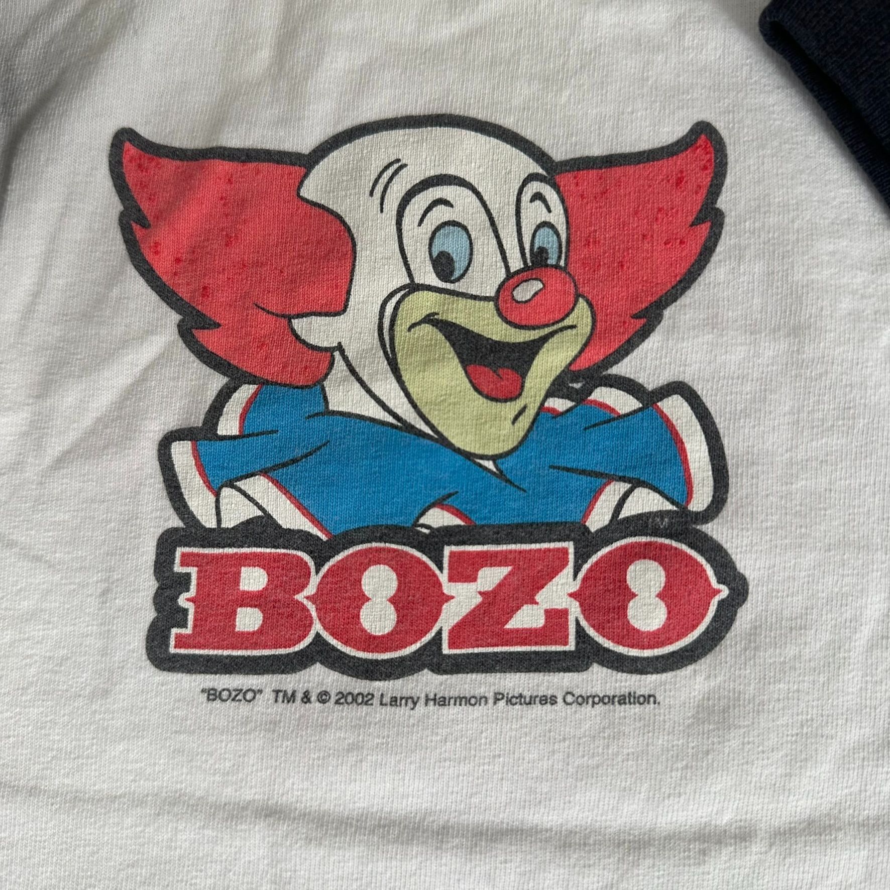 Alstyle Vintage Y2K Bozo the Clown Ringer T-Shirt White Boxy 2002 La Size US L / EU 52-54 / 3 - 3 Thumbnail