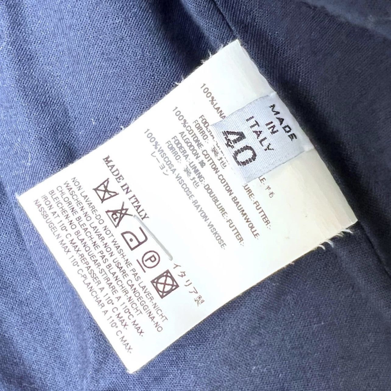 Maison Margiela Margiela Navy Power Shoulder Jacket Size S / US 4 / IT 40 - 10 Thumbnail