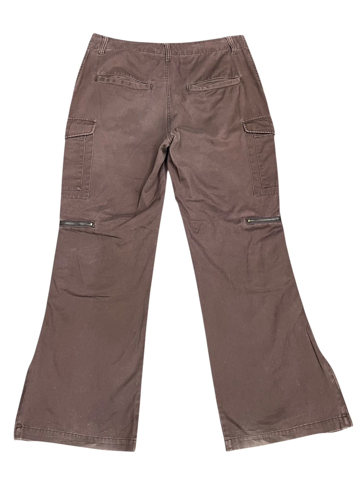Duckie Brown Vintage LUCY Khaki Brown Multi-pocket Flare Cargo Pants Size US 33 - 2 Thumbnail