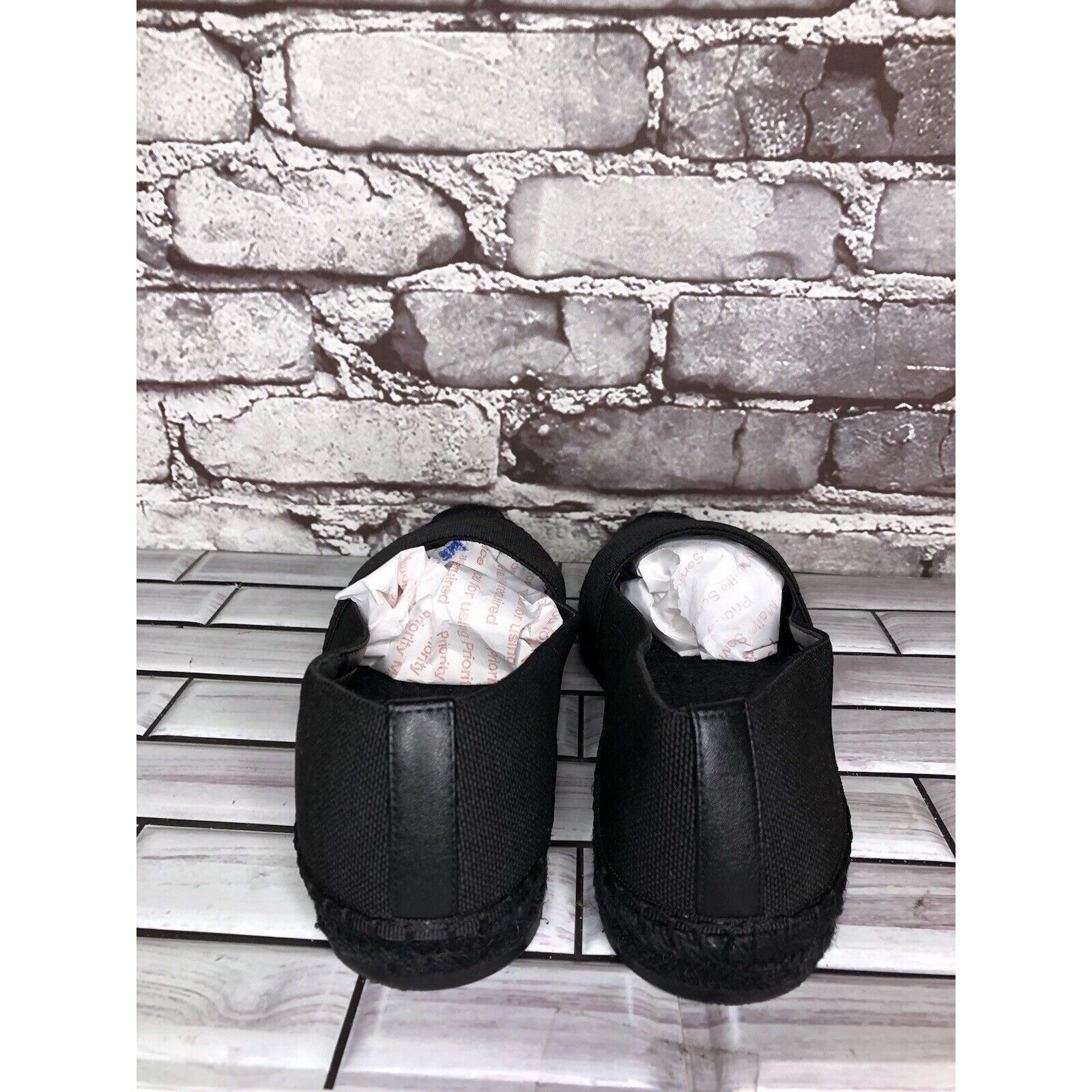 Banana Republic Banana Republic Black Canvas Fabric Slip On Espadrilles Loaf Size US 8 / IT 38 - 4 Thumbnail