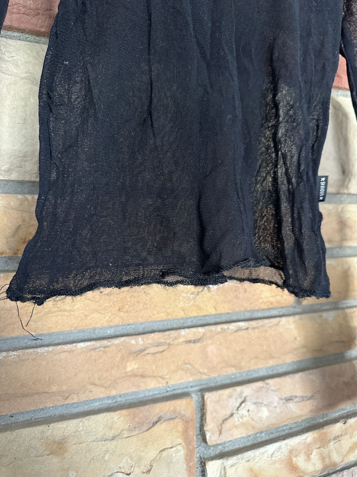 Vintage Vintage 90s Skull and Crossbones Mesh Top Size L / US 10 / IT 46 - 5 Thumbnail