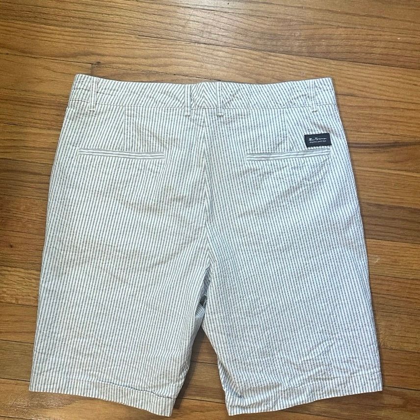 Ben Sherman Ben Sherman Shorts Fit Stretch Chino Shorts Pin Striped Size US 33 - 4 Thumbnail