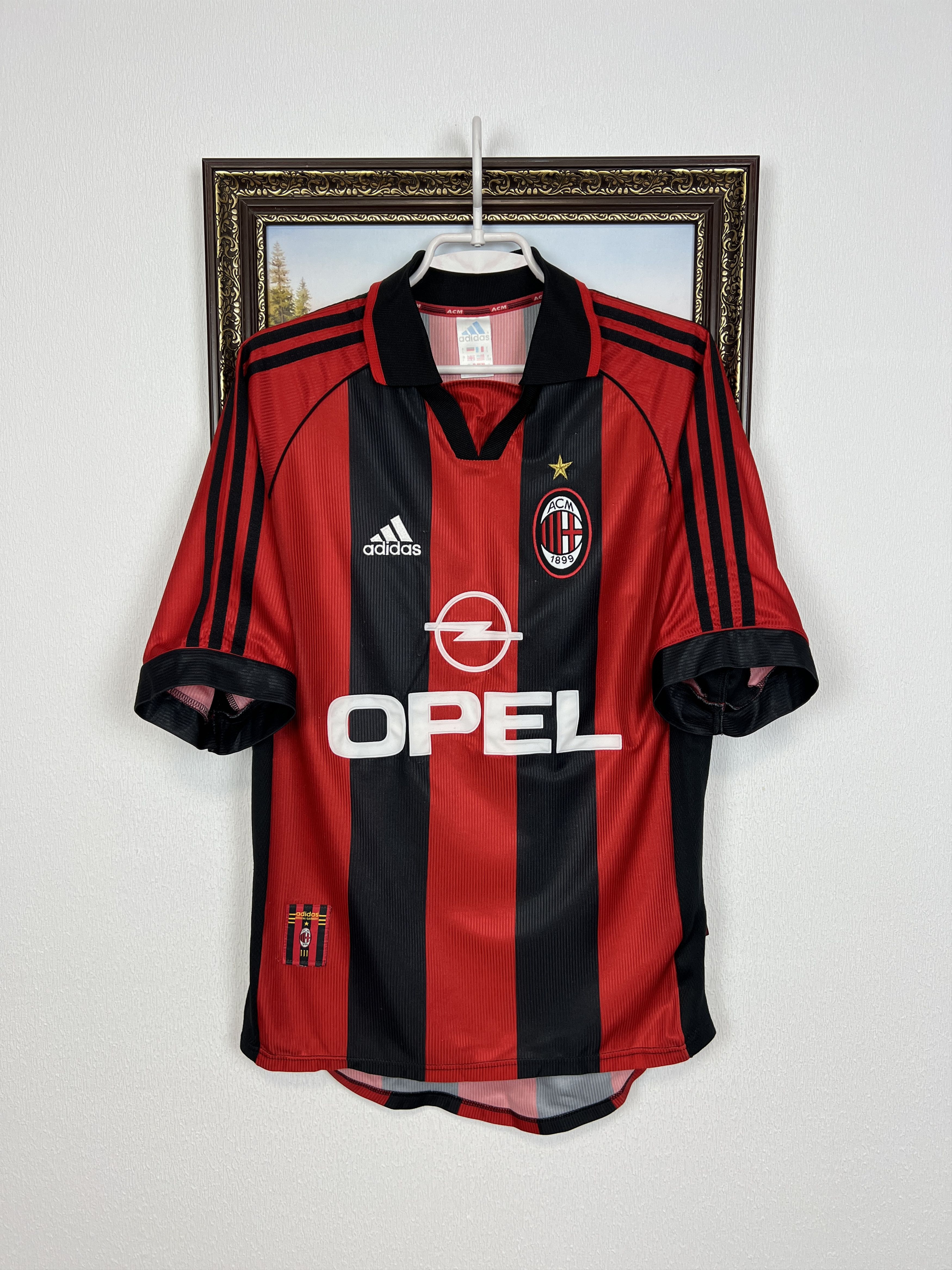 AC Milan Home football shirt 1998 Soccer Adidas Maglia Mens